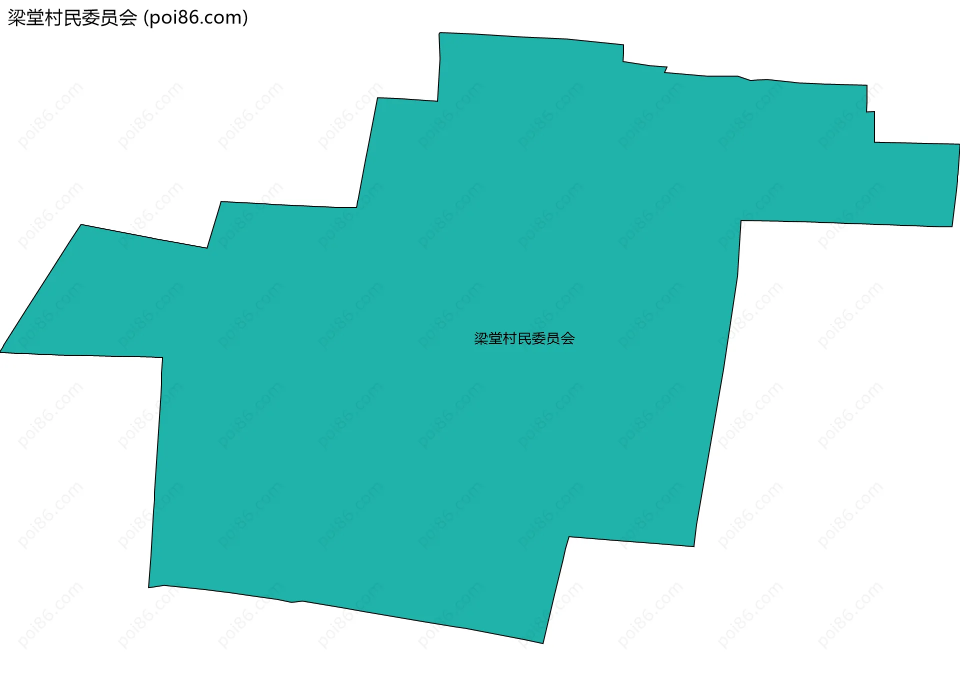 梁堂村民委员会边界地图