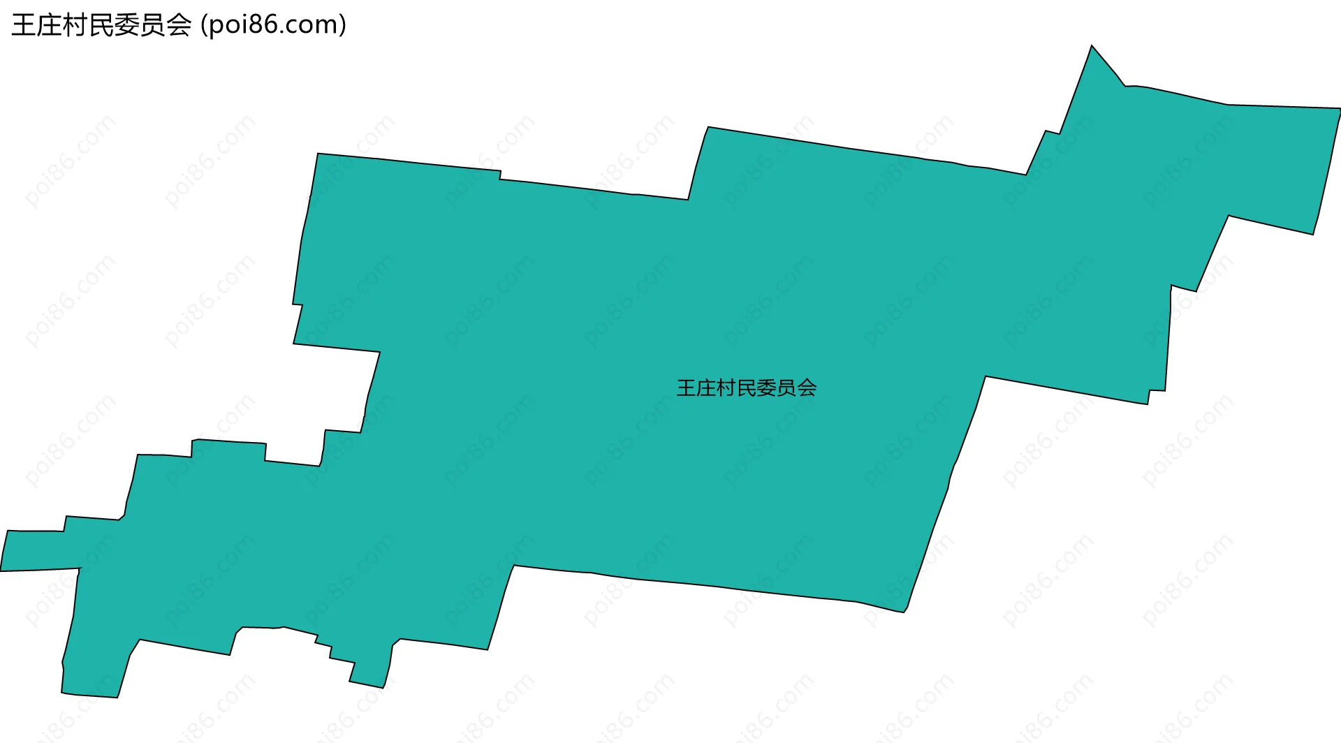 王庄村民委员会边界地图