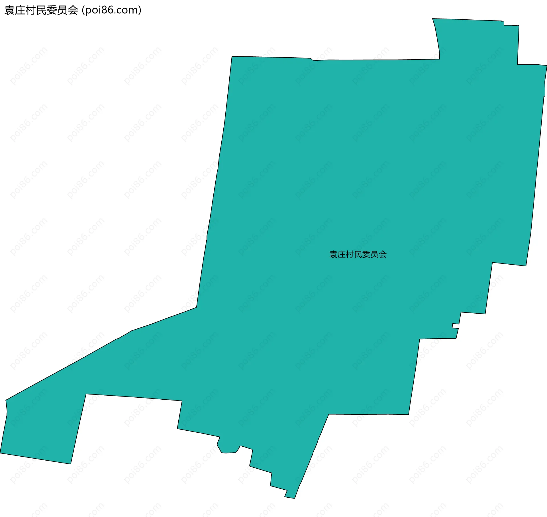 袁庄村民委员会边界地图