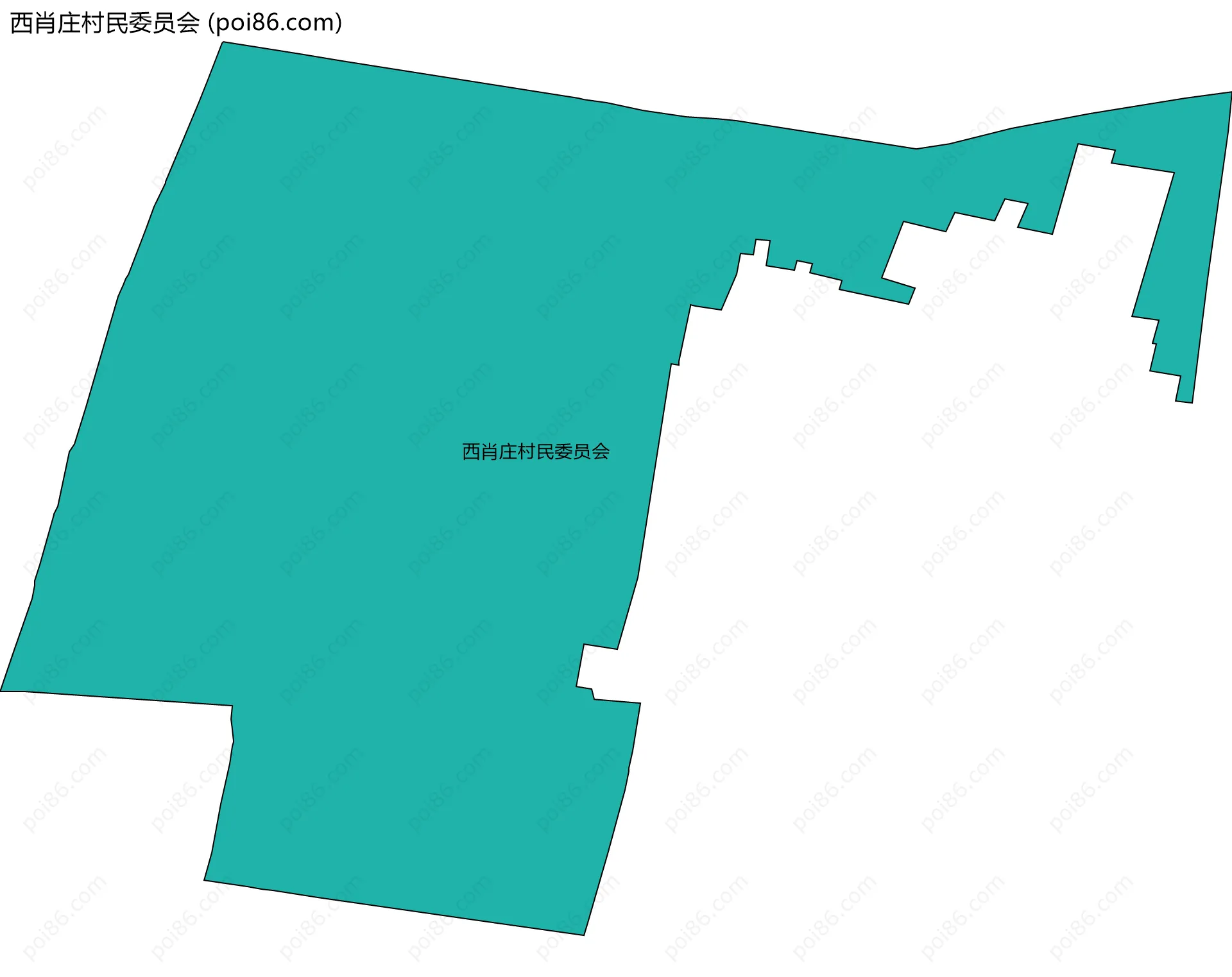 西肖庄村民委员会边界地图