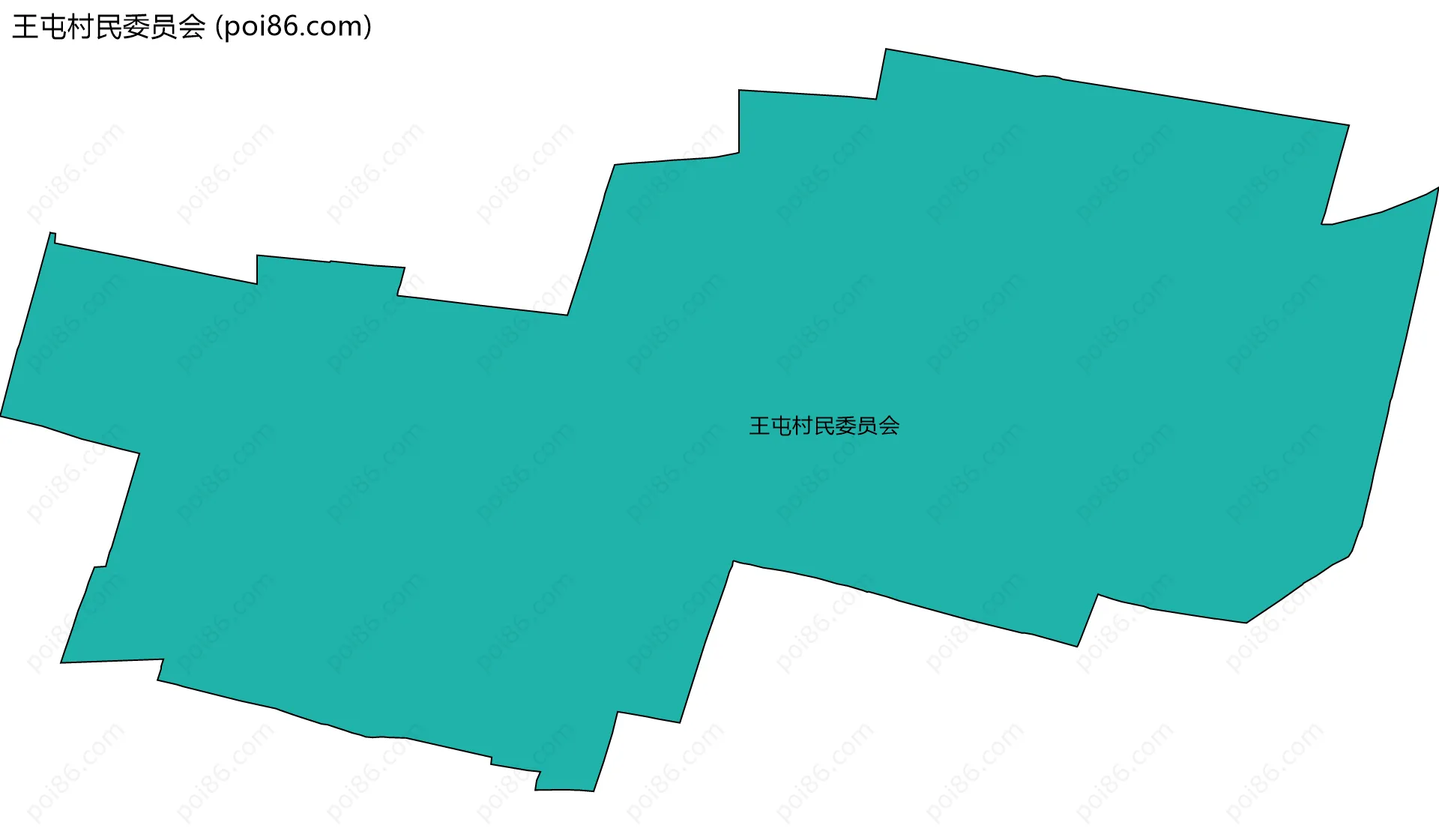 王屯村民委员会边界地图