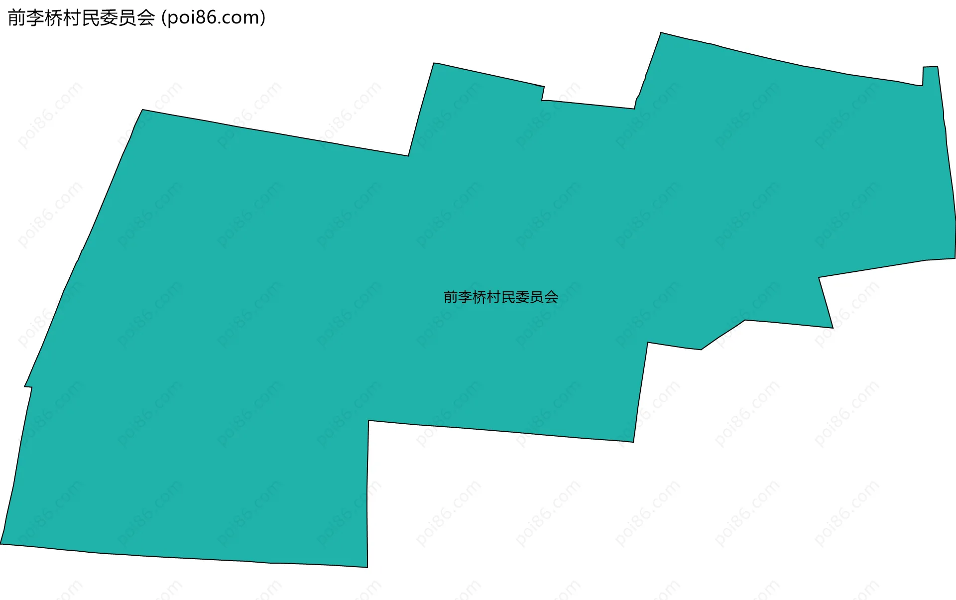 前李桥村民委员会边界地图