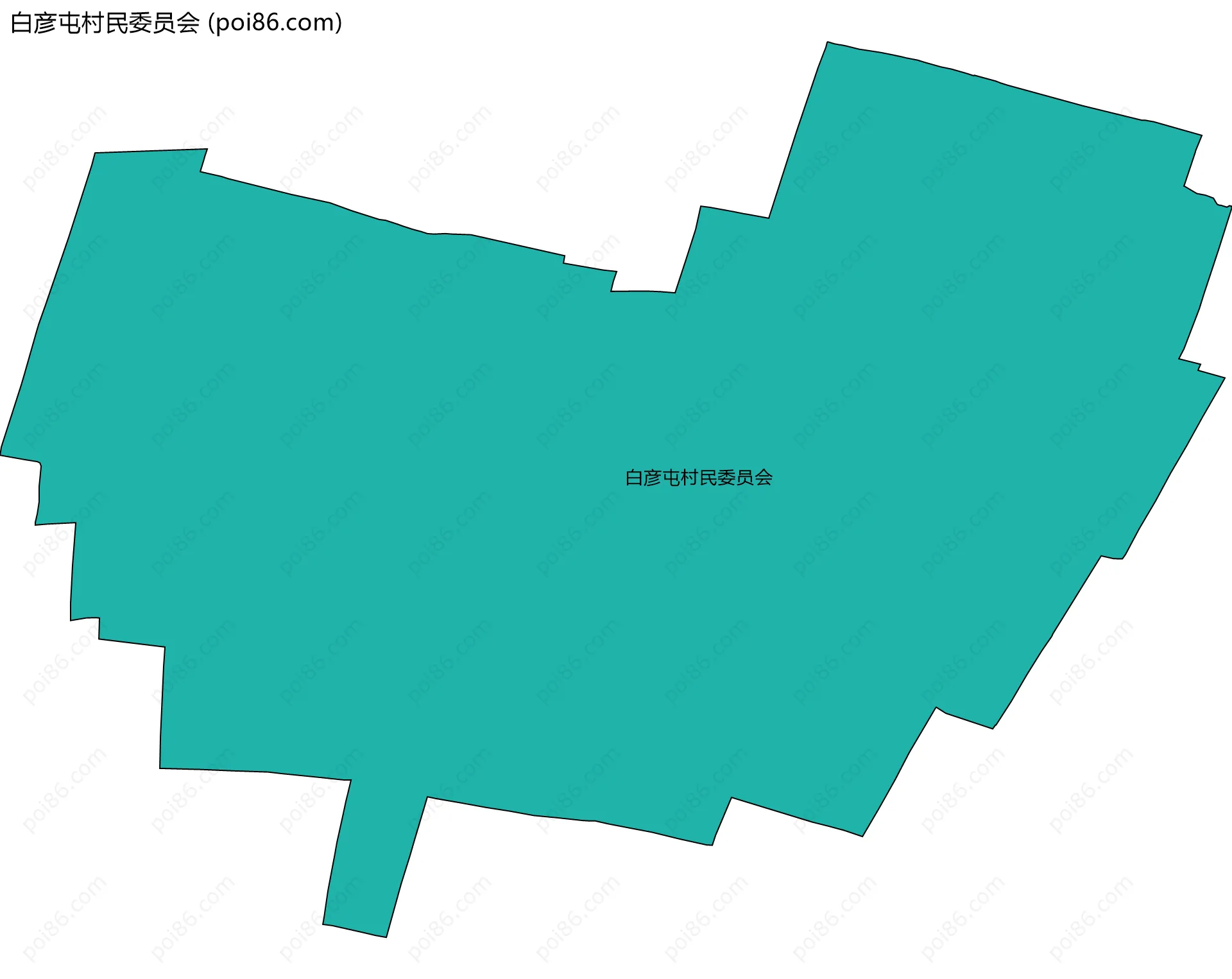 白彦屯村民委员会边界地图