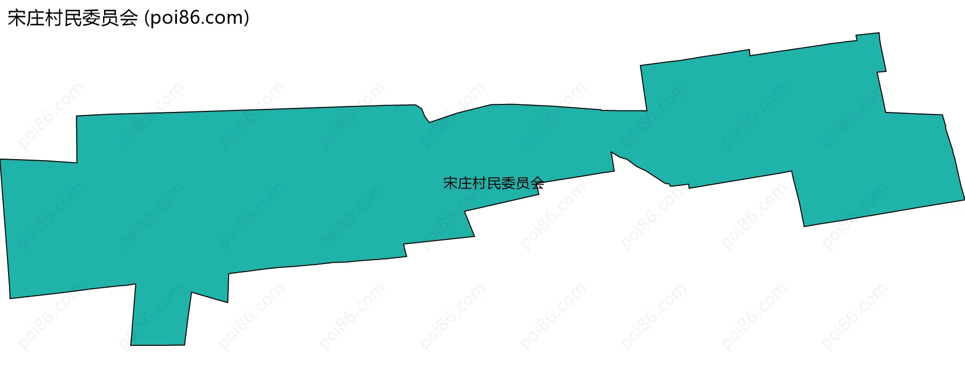 宋庄村民委员会边界地图