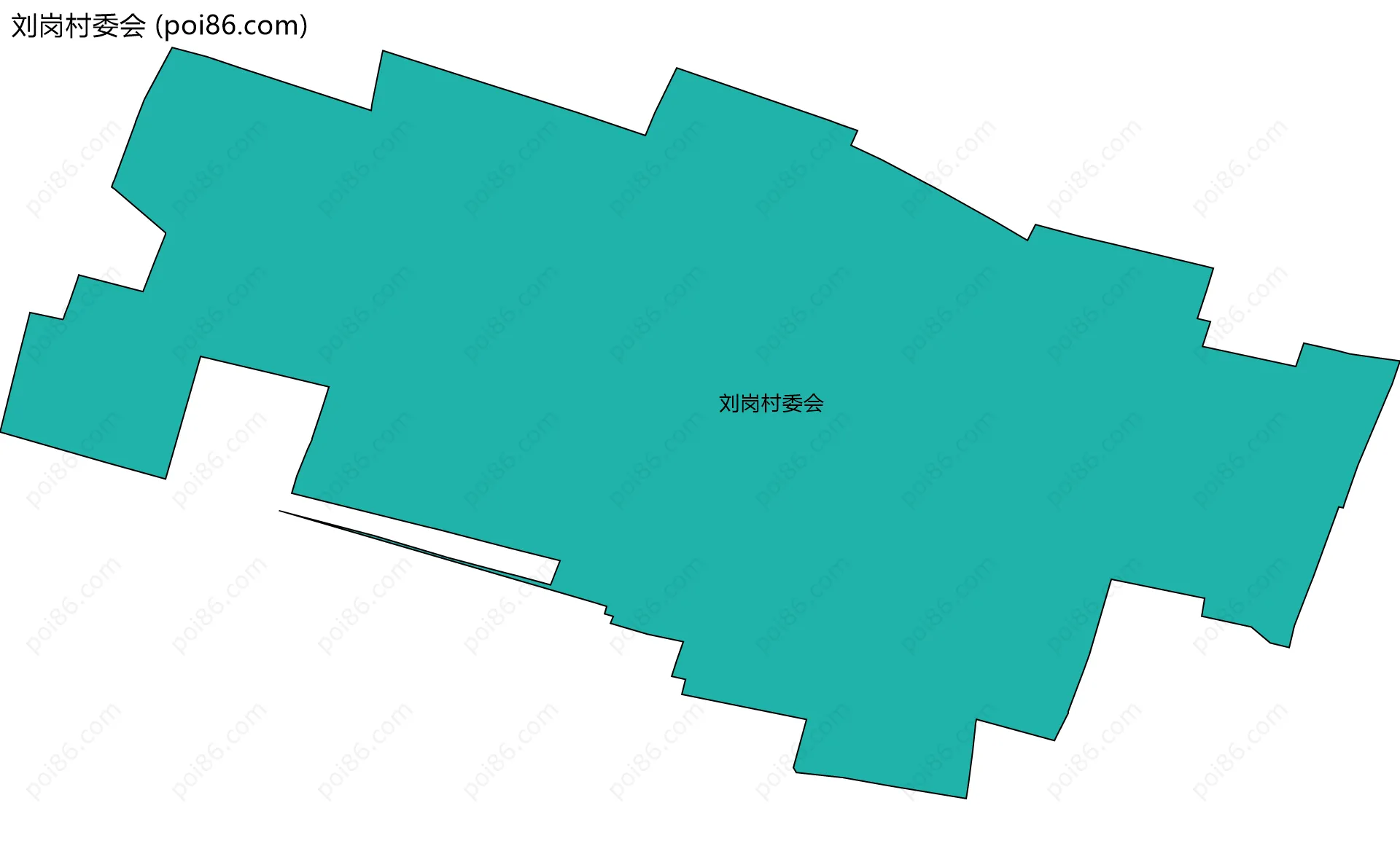 刘岗村委会边界地图