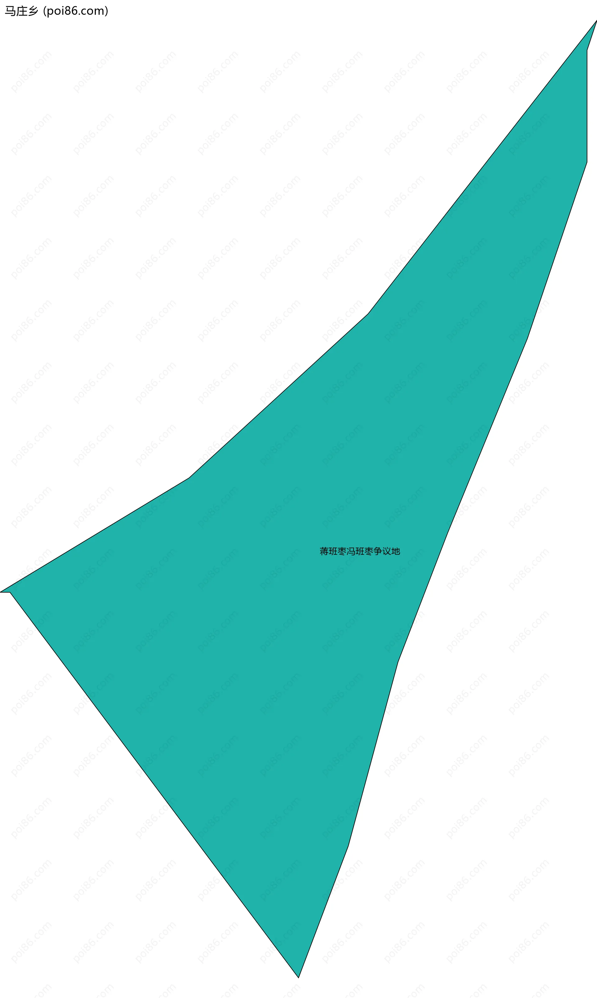 马庄乡边界地图(五级行政区划)