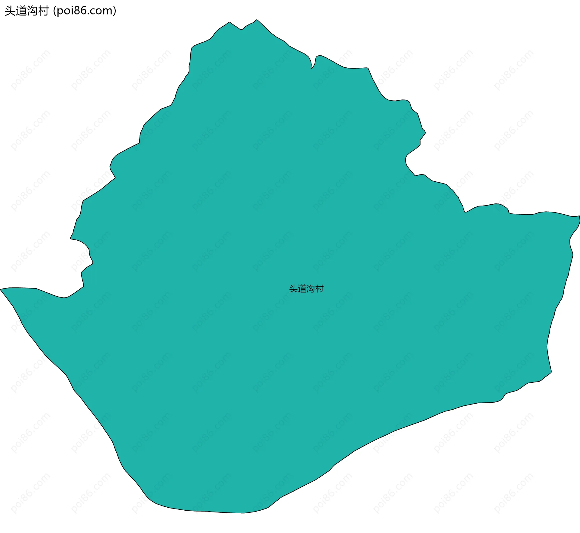 头道沟村边界地图