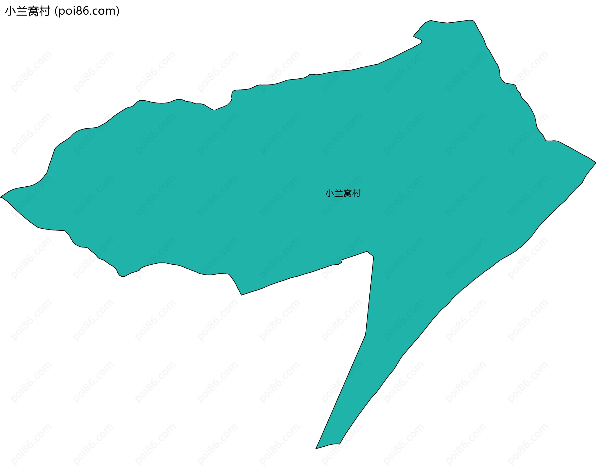 小兰窝村边界地图