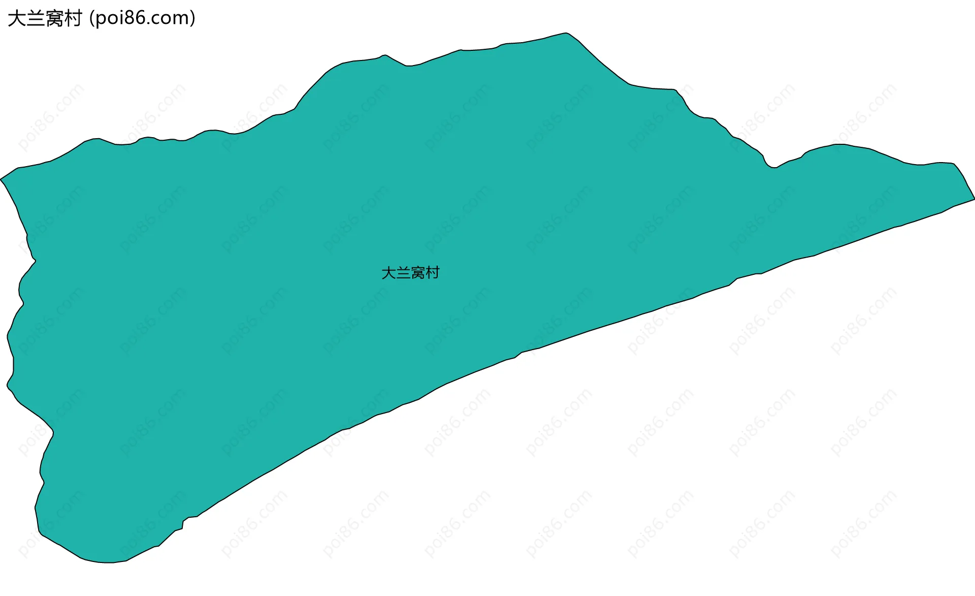 大兰窝村边界地图