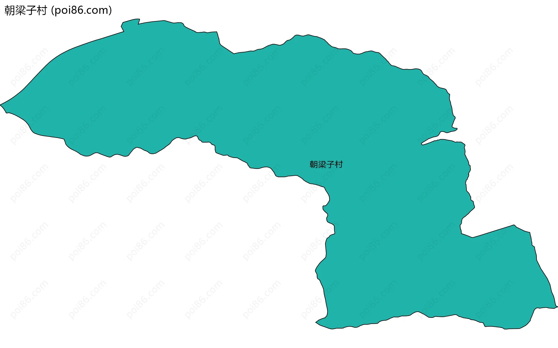 朝梁子村边界地图