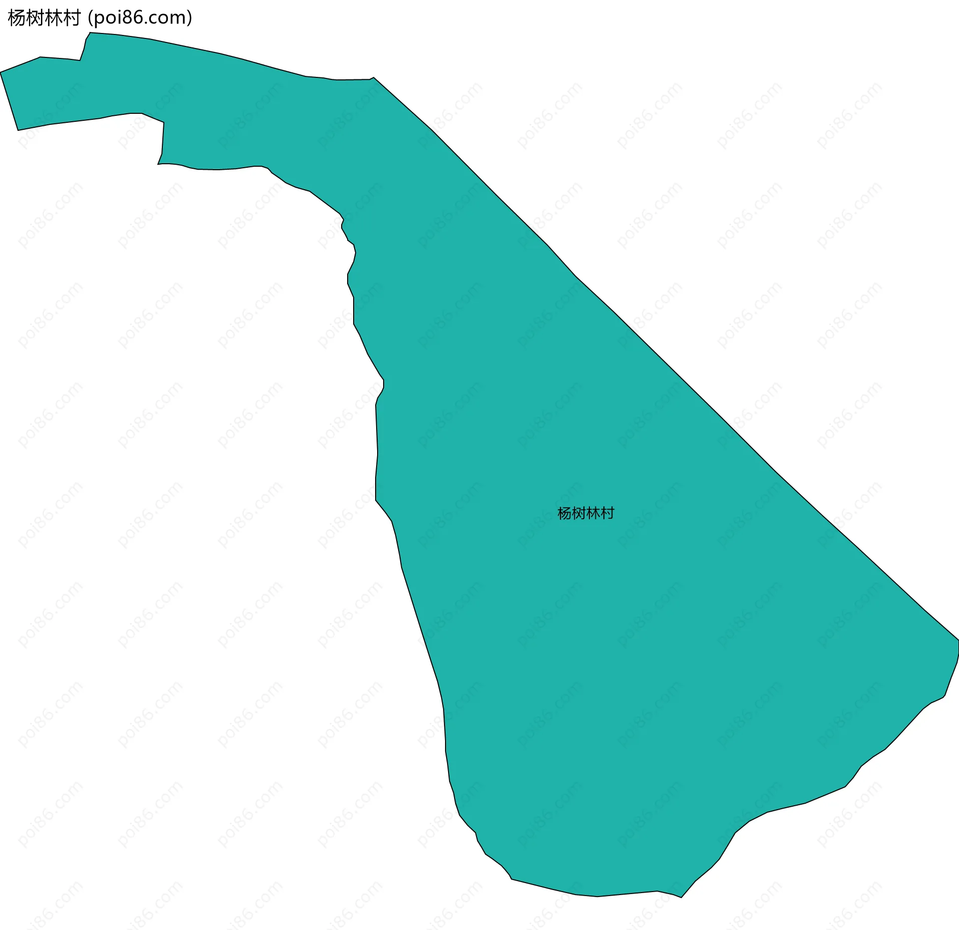 杨树林村边界地图