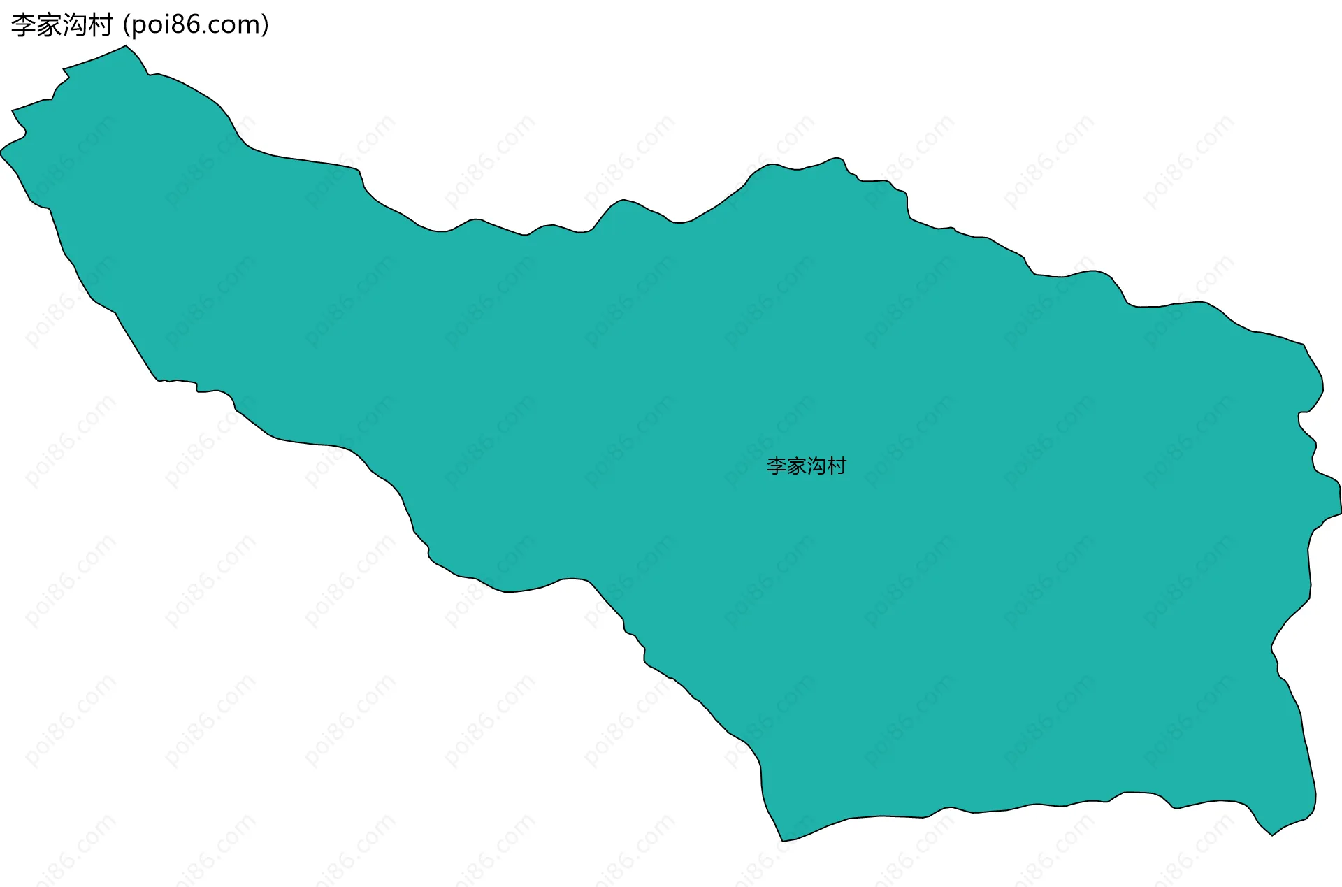 李家沟村边界地图