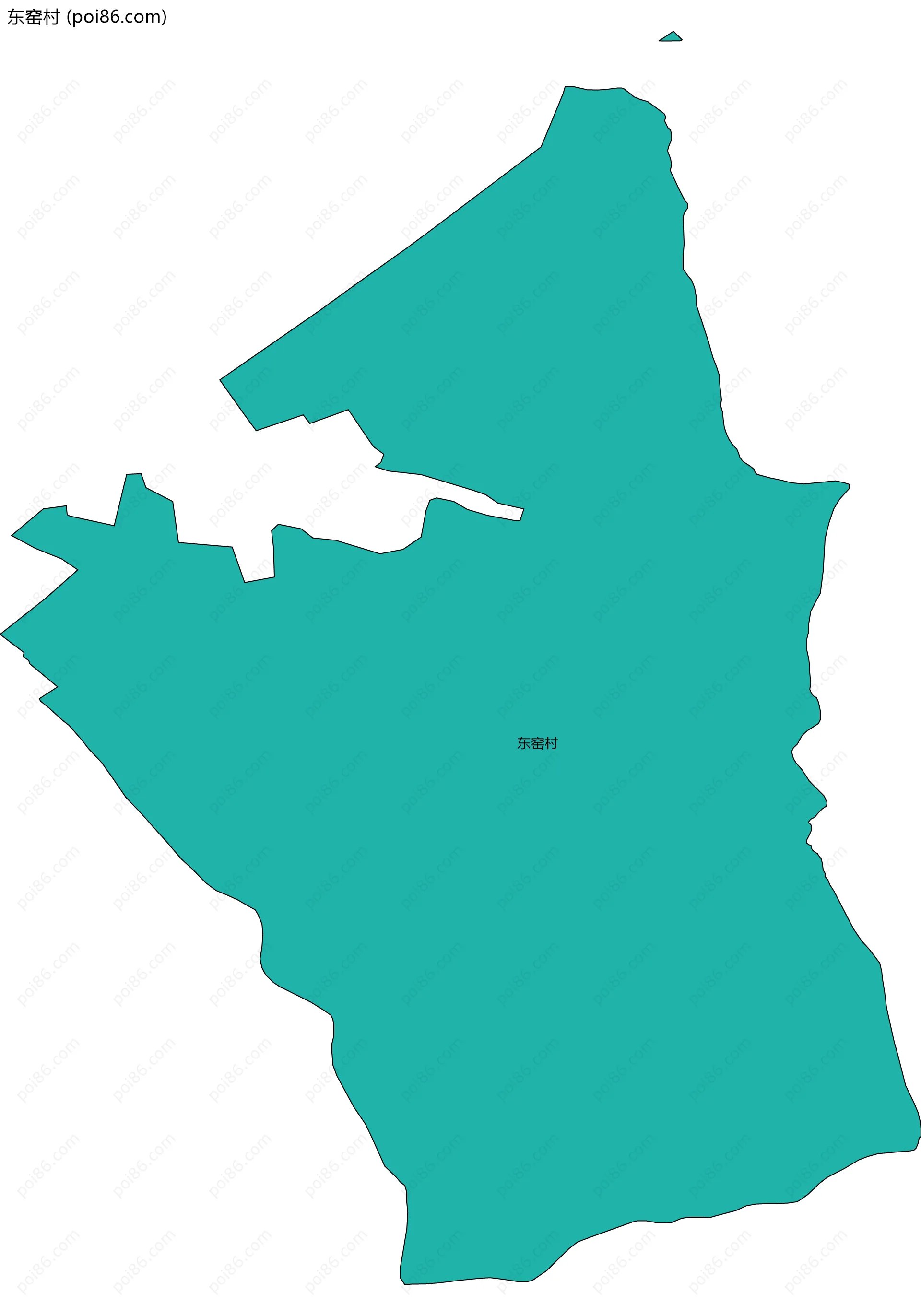 东窑村边界地图