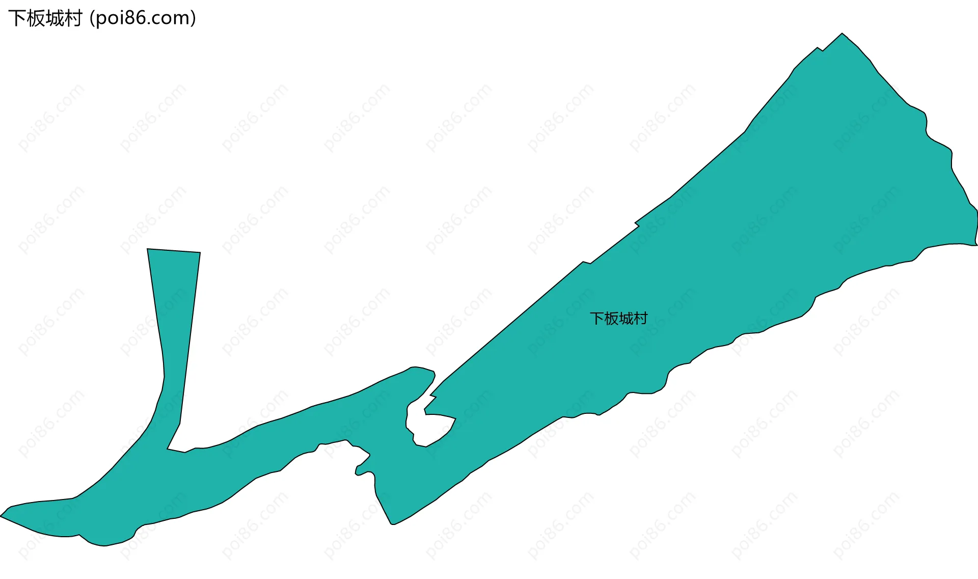 下板城村边界地图