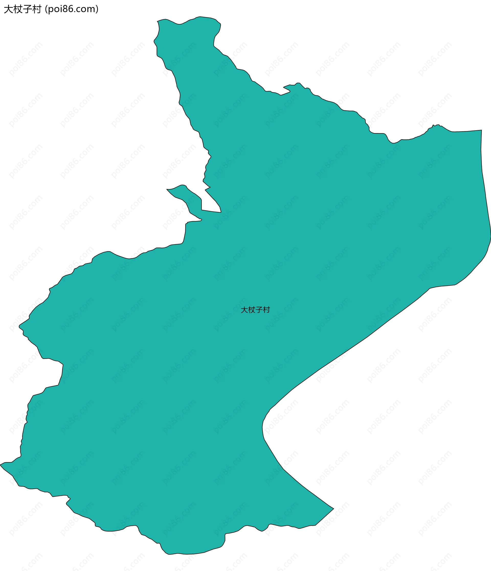 大杖子村边界地图