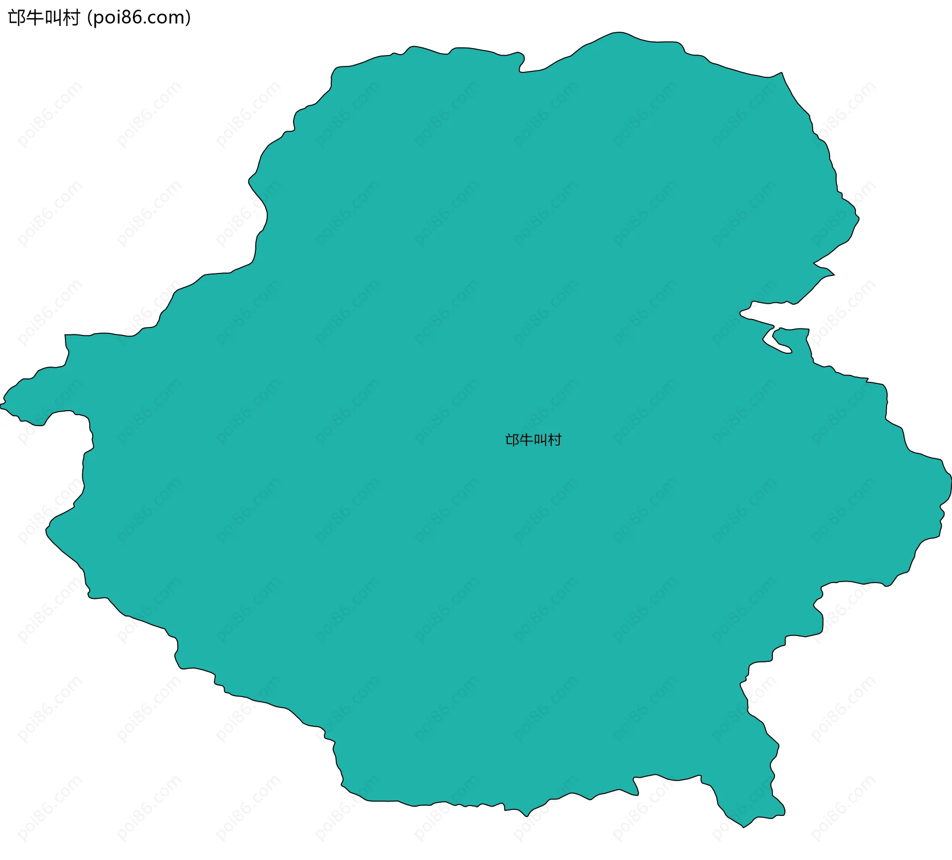 邙牛叫村边界地图