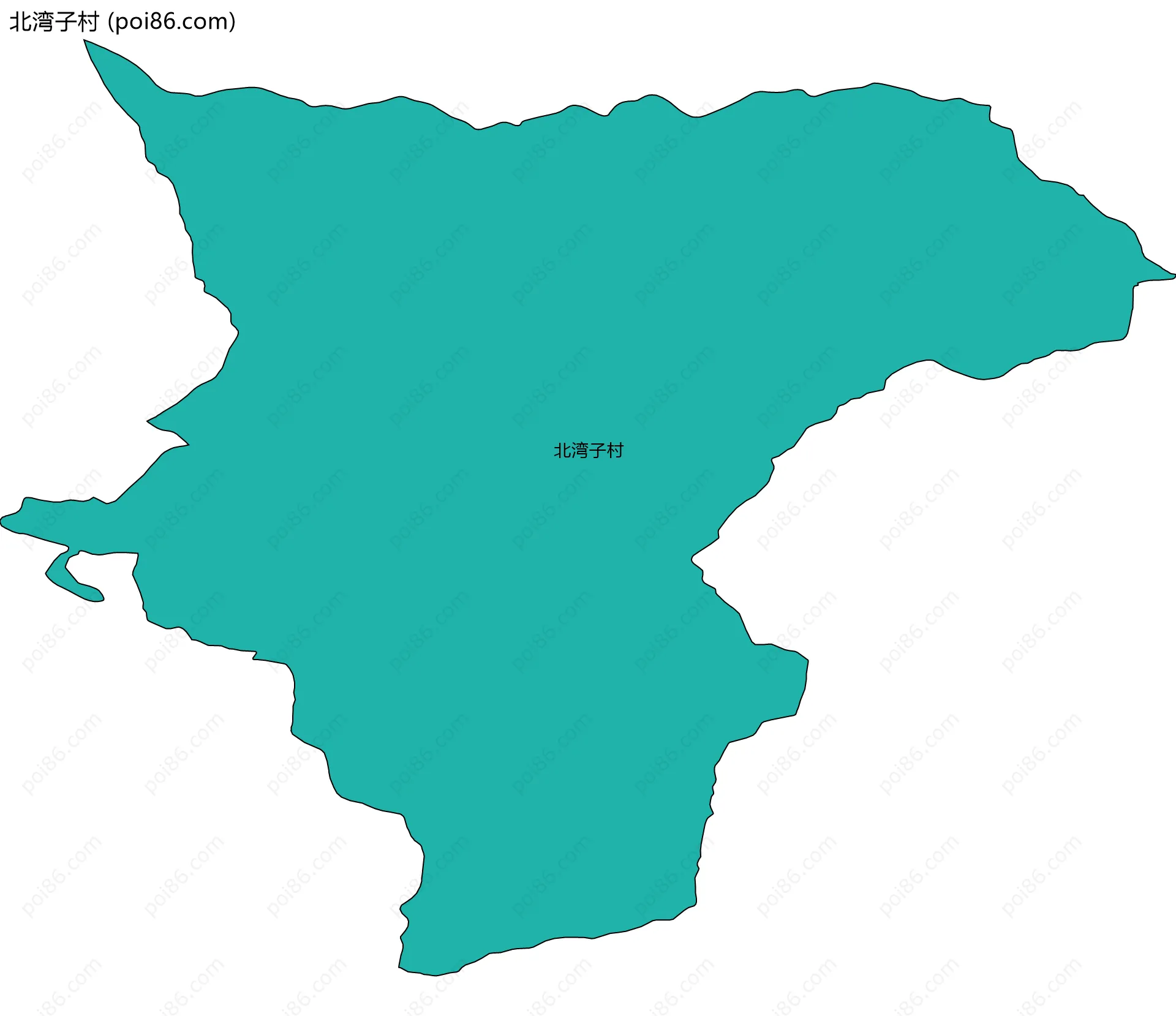 北湾子村边界地图