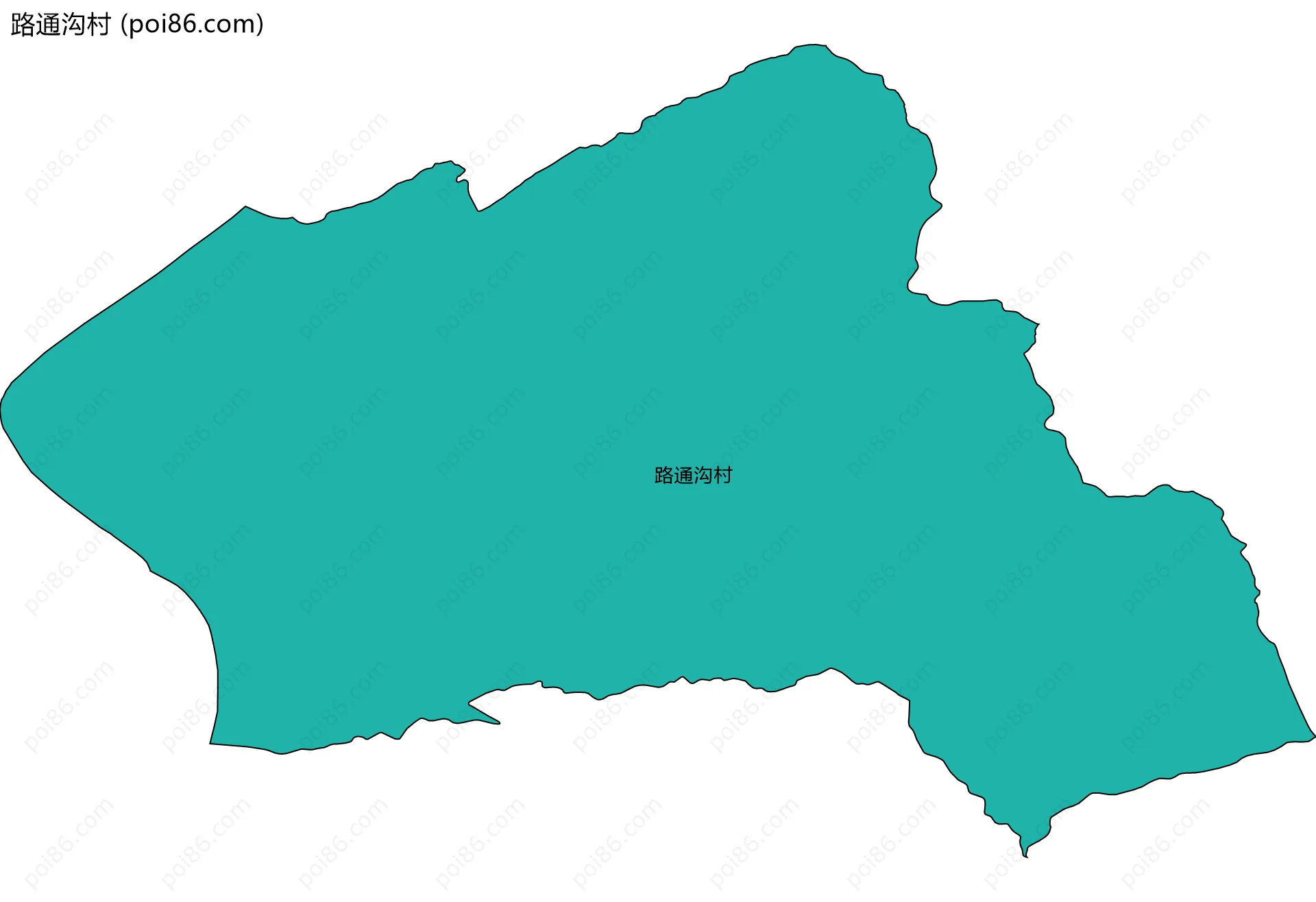 路通沟村边界地图