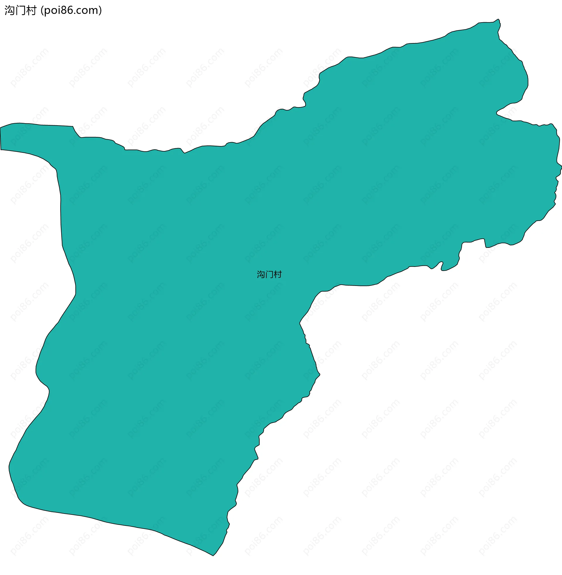 沟门村边界地图
