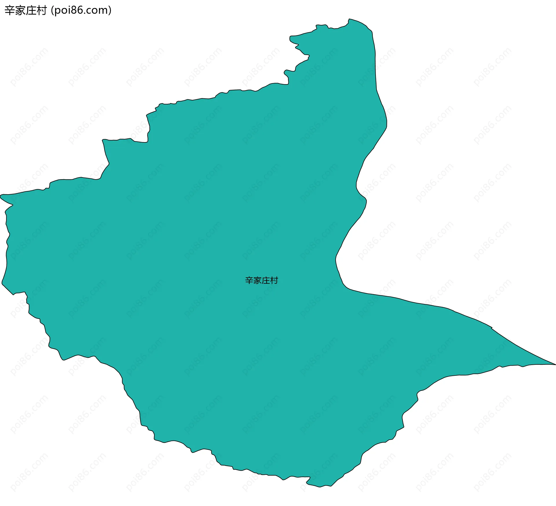 辛家庄村边界地图