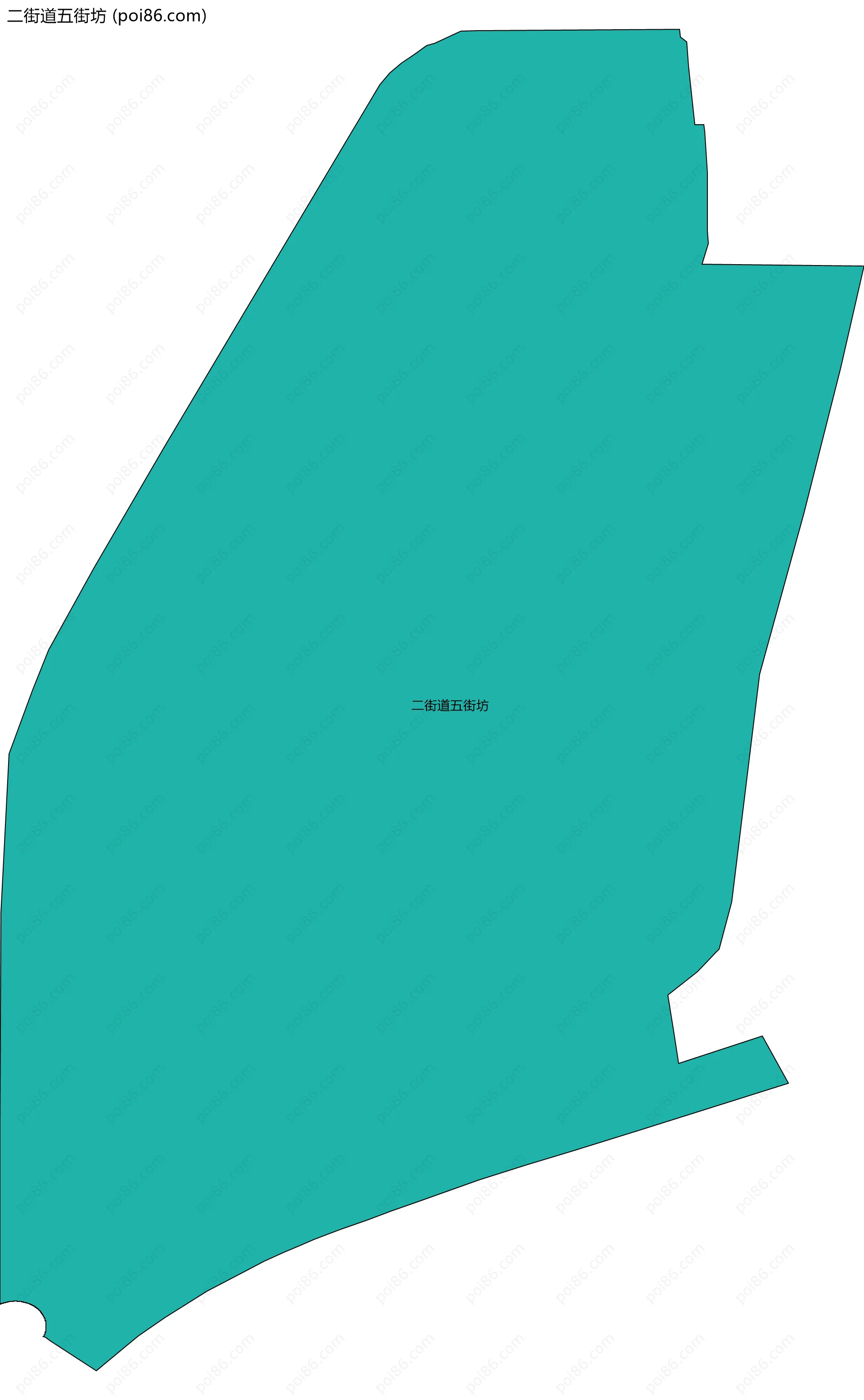 二街道五街坊边界地图