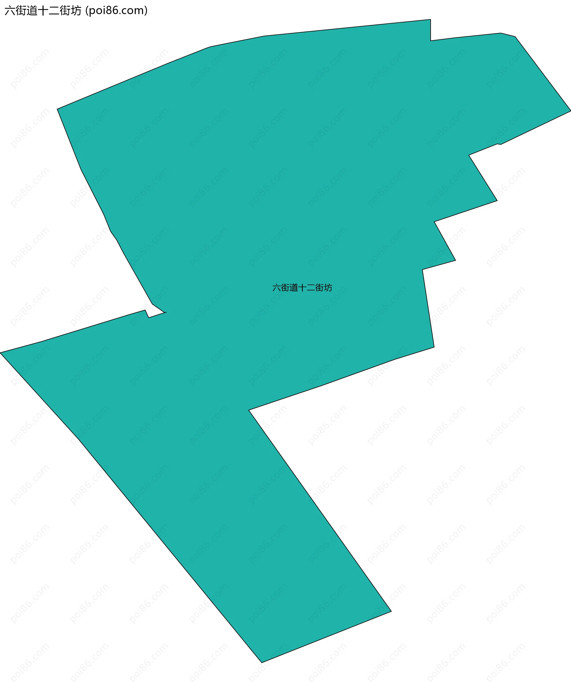 六街道十二街坊边界地图