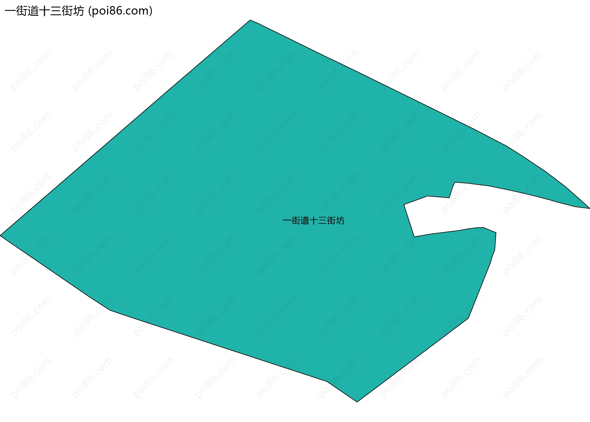 一街道十三街坊边界地图