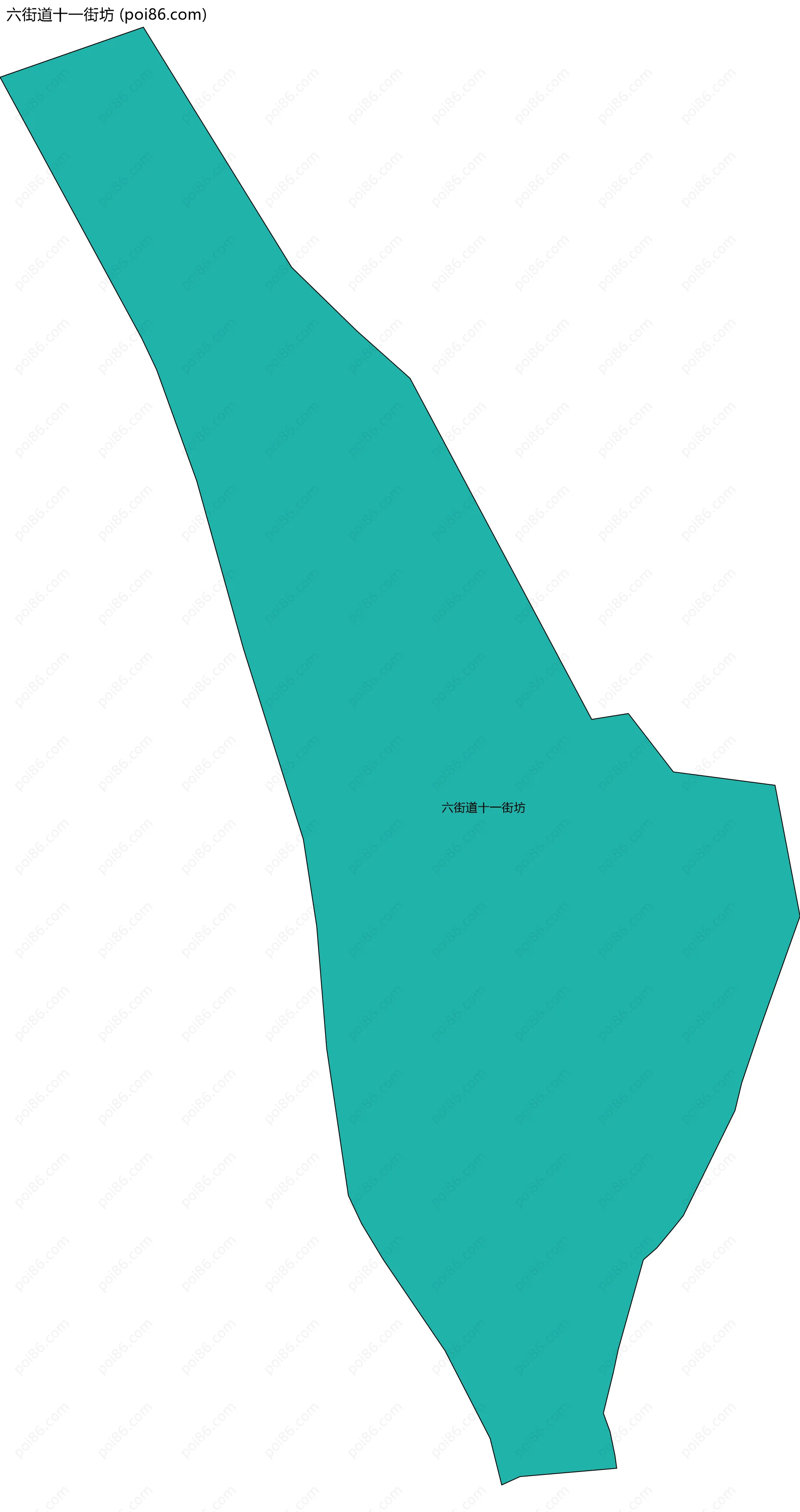 六街道十一街坊边界地图