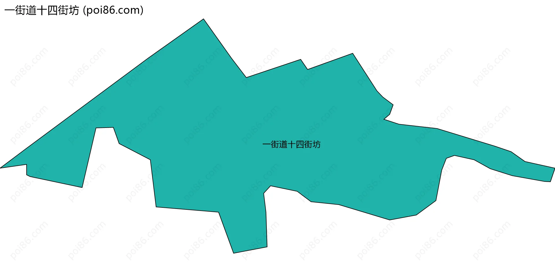一街道十四街坊边界地图