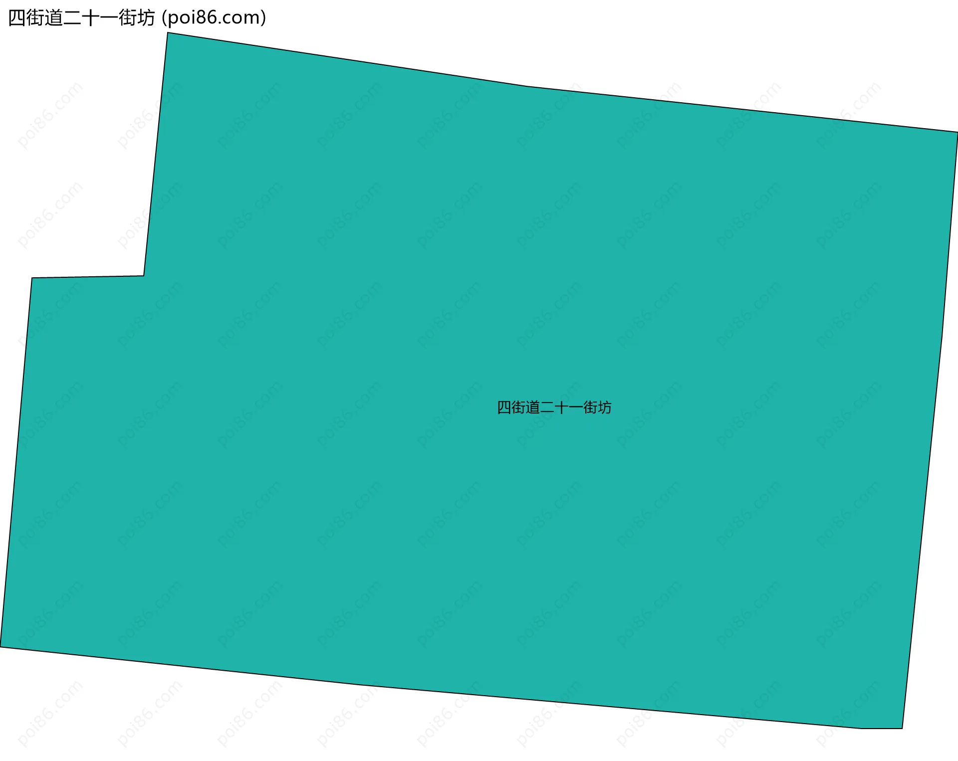 四街道二十一街坊边界地图