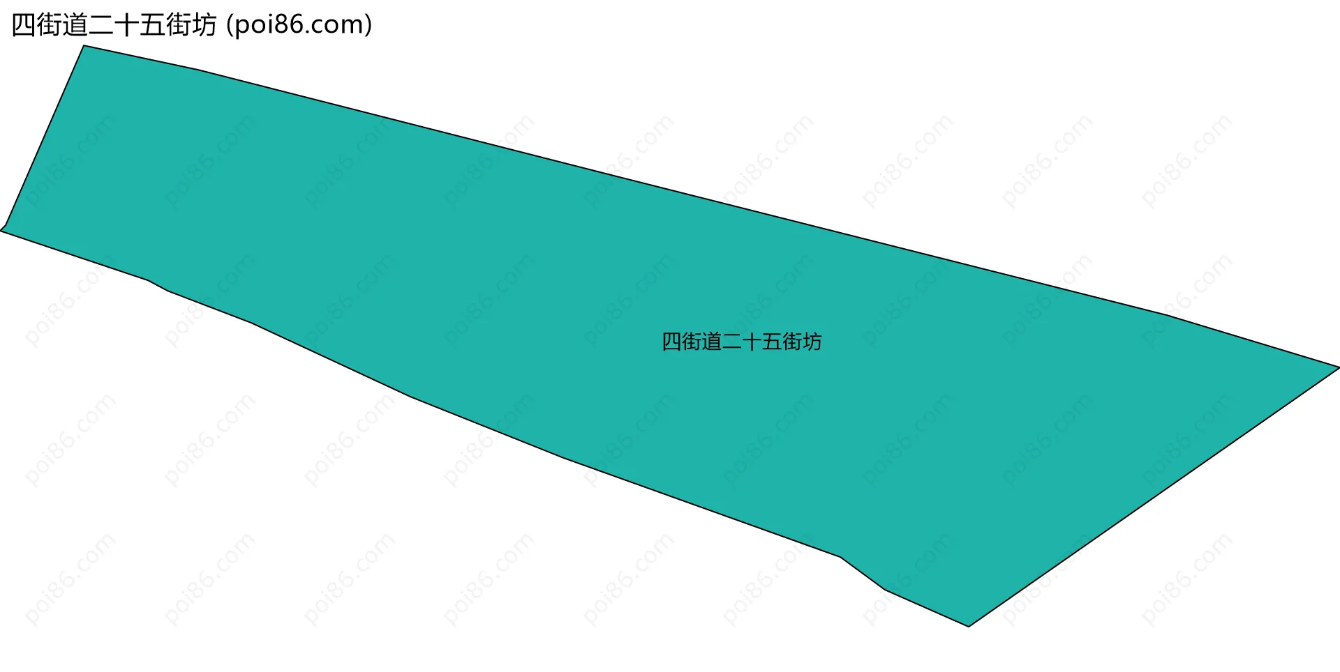 四街道二十五街坊边界地图