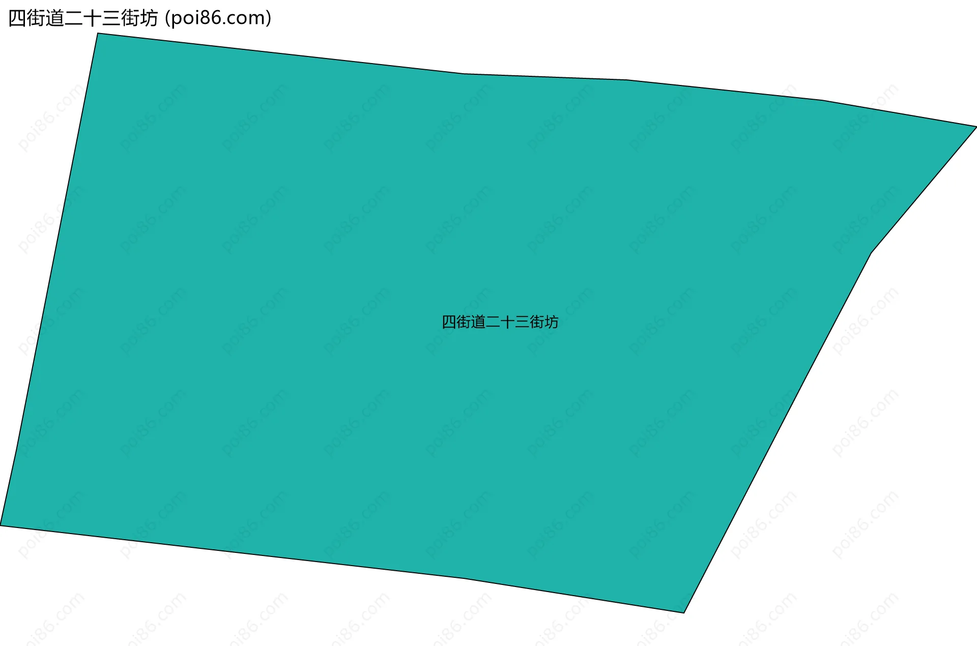 四街道二十三街坊边界地图