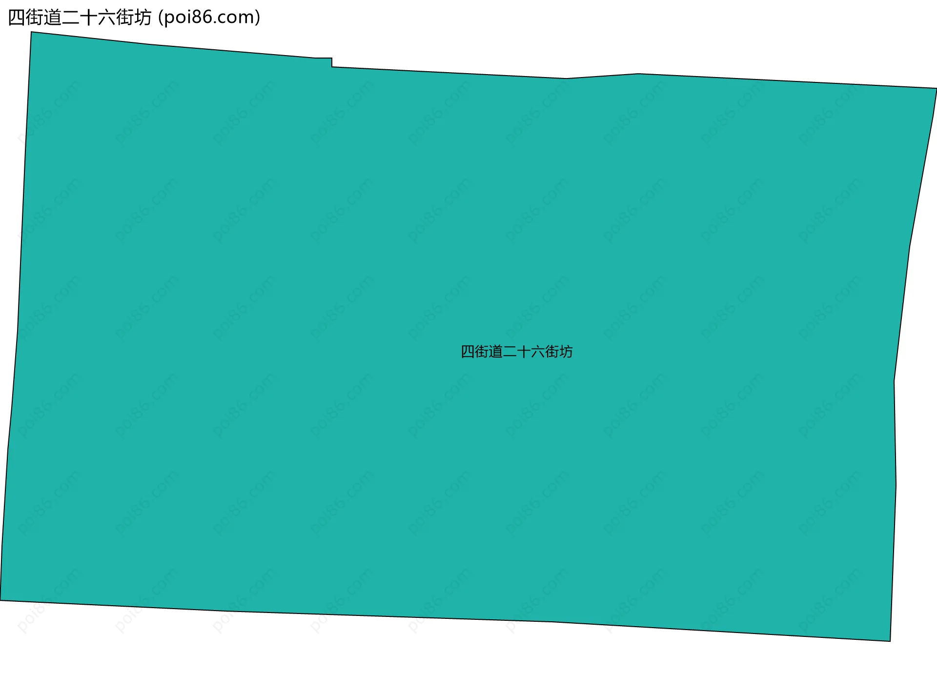 四街道二十六街坊边界地图