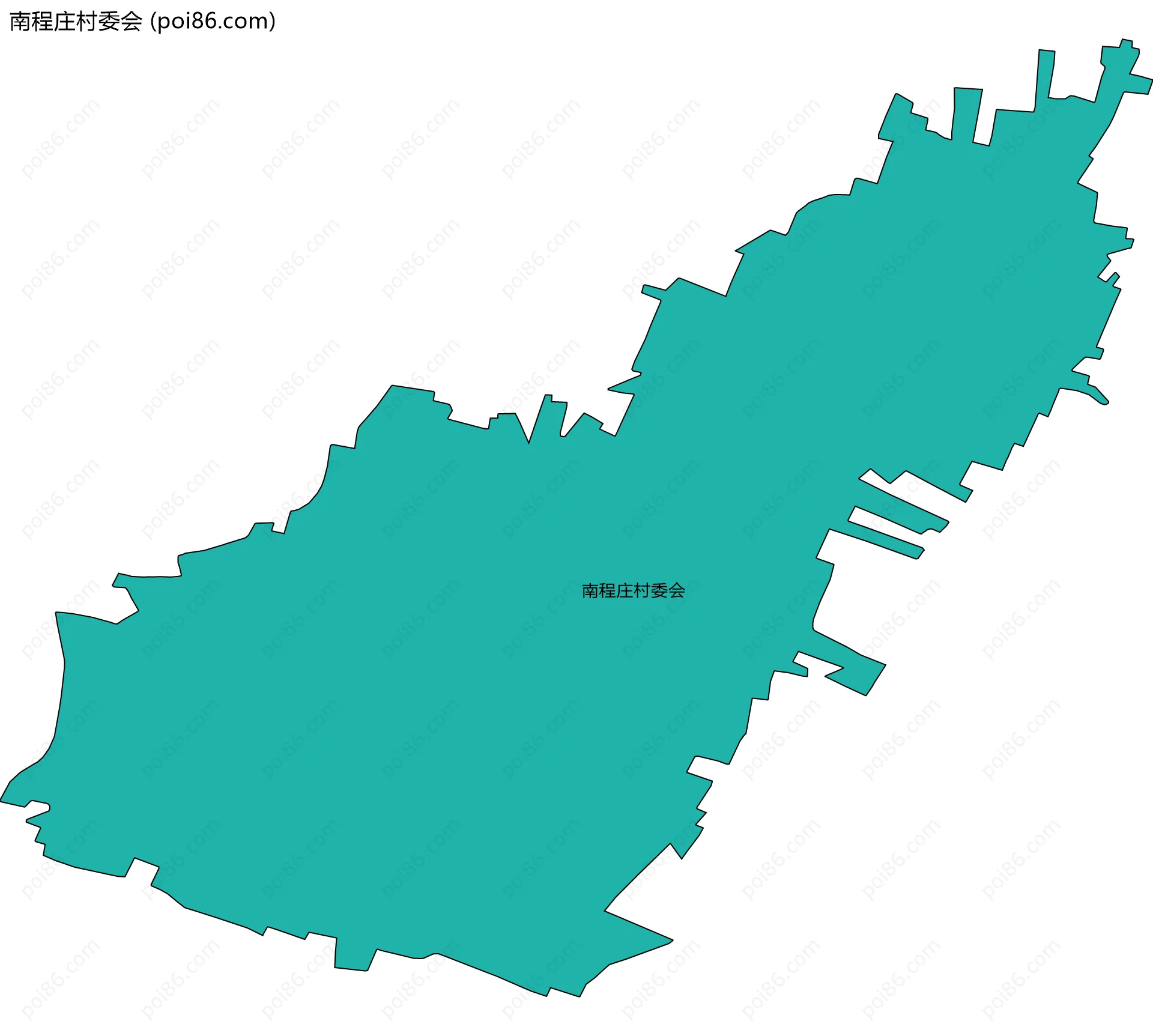 南程庄村委会边界地图