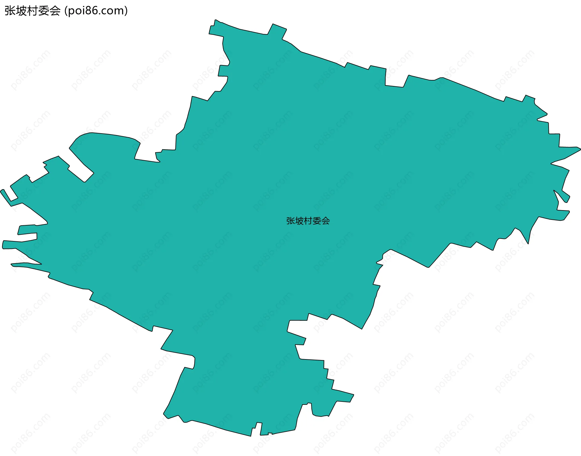 张坡村委会边界地图