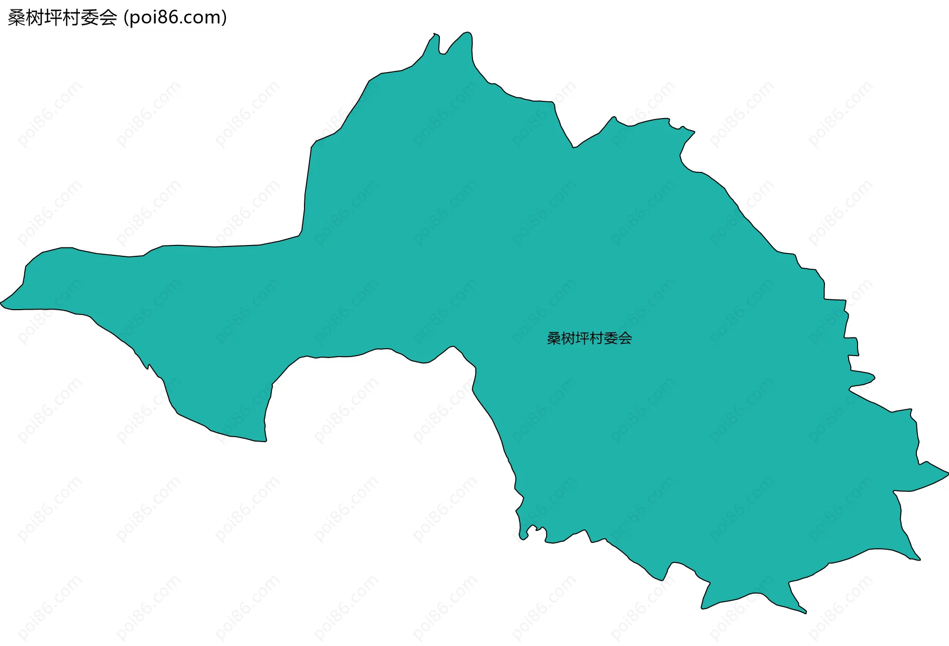 桑树坪村委会边界地图