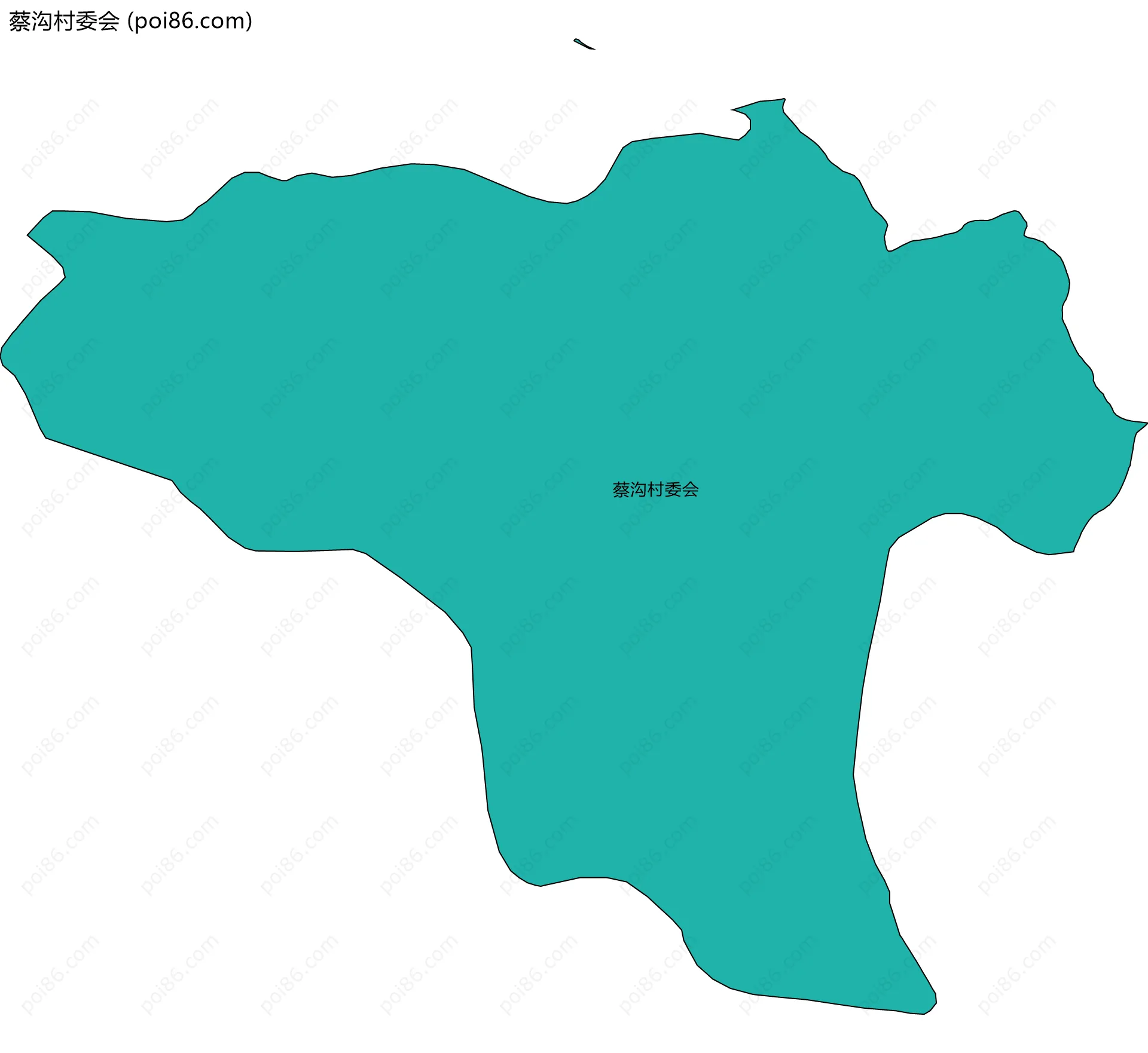蔡沟村委会边界地图