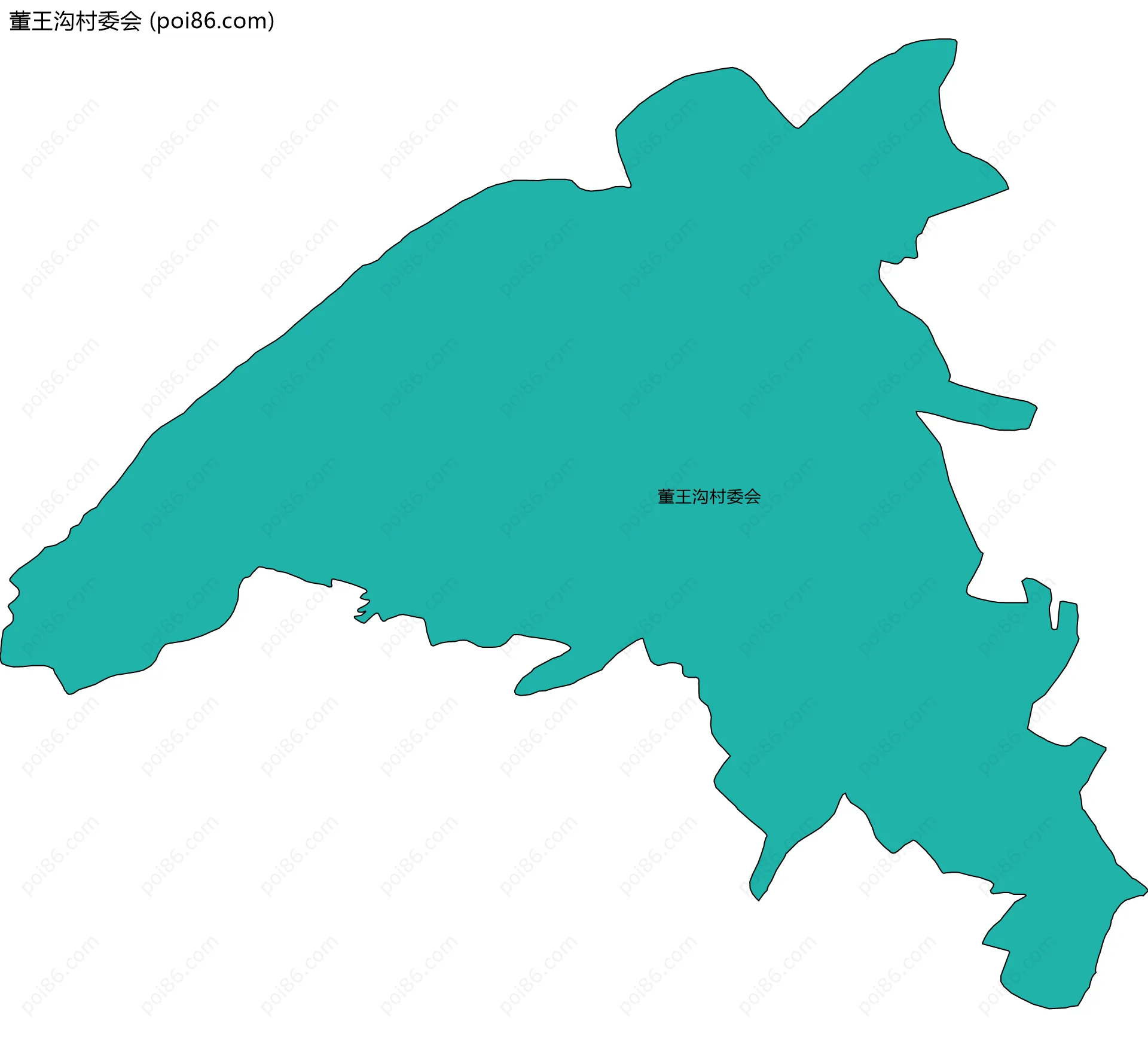 董王沟村委会边界地图