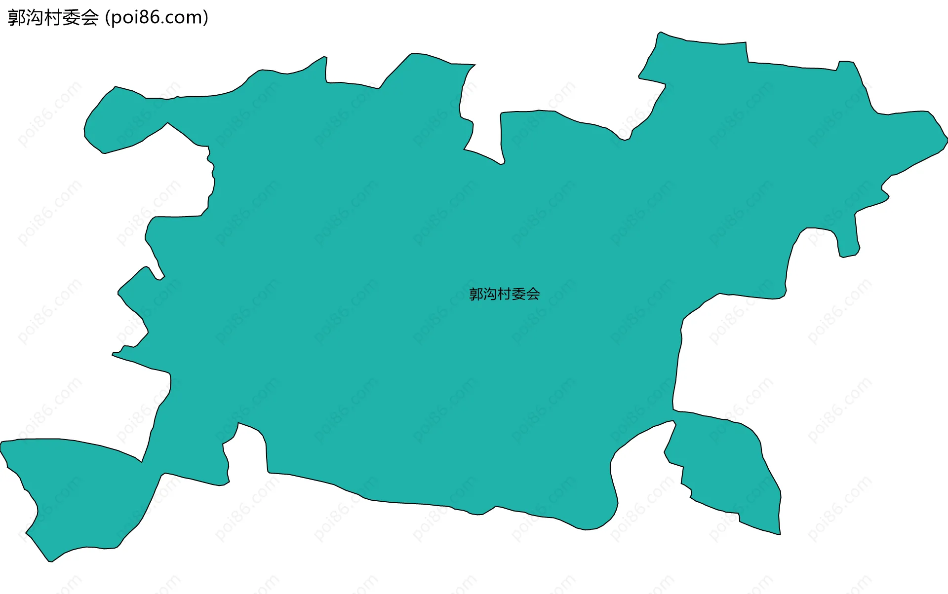 郭沟村委会边界地图