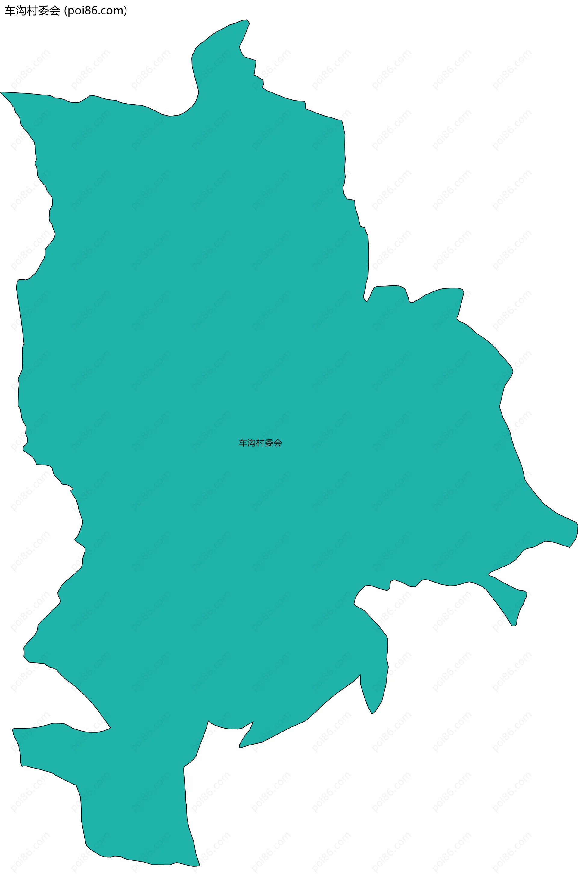 车沟村委会边界地图