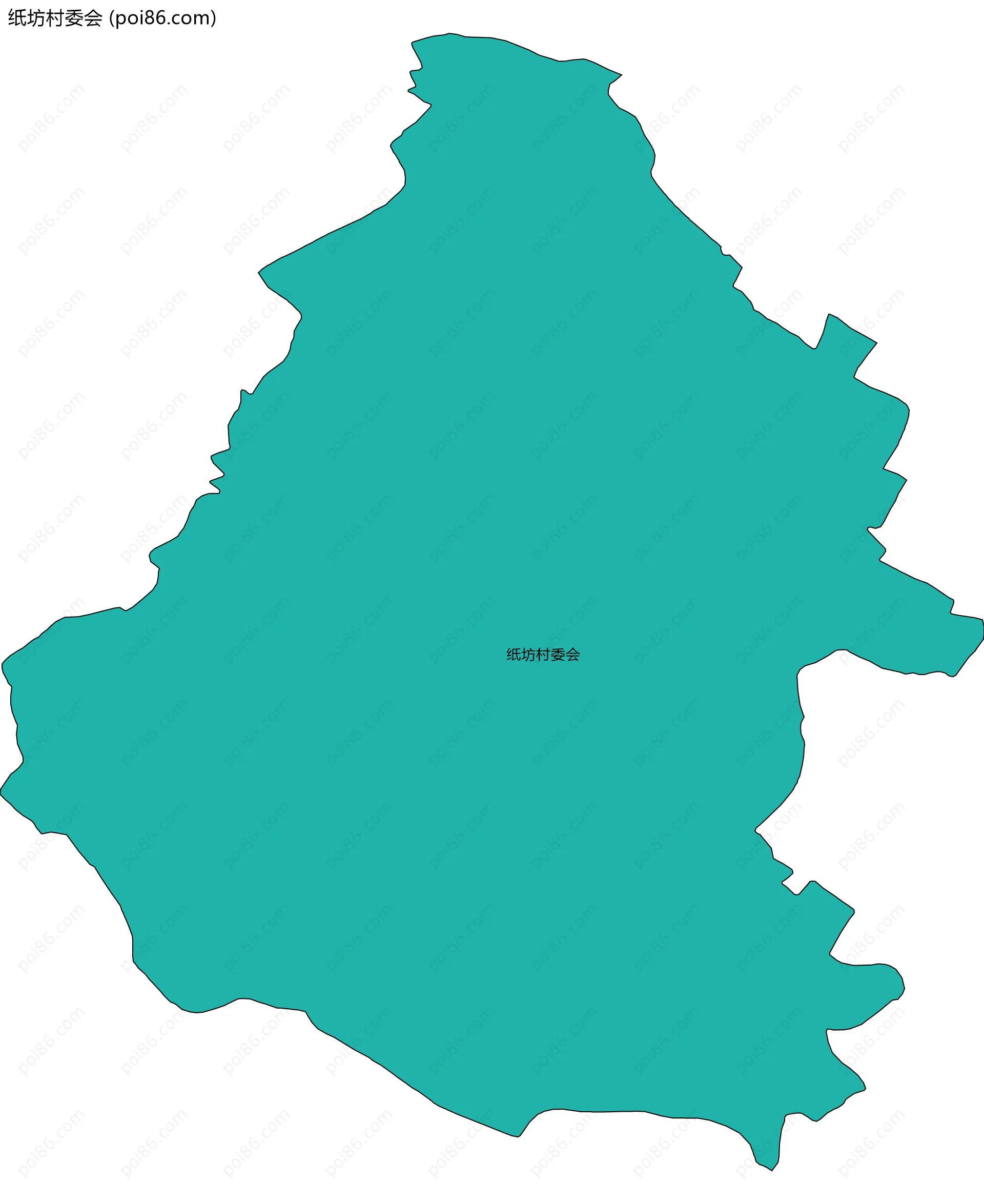 纸坊村委会边界地图