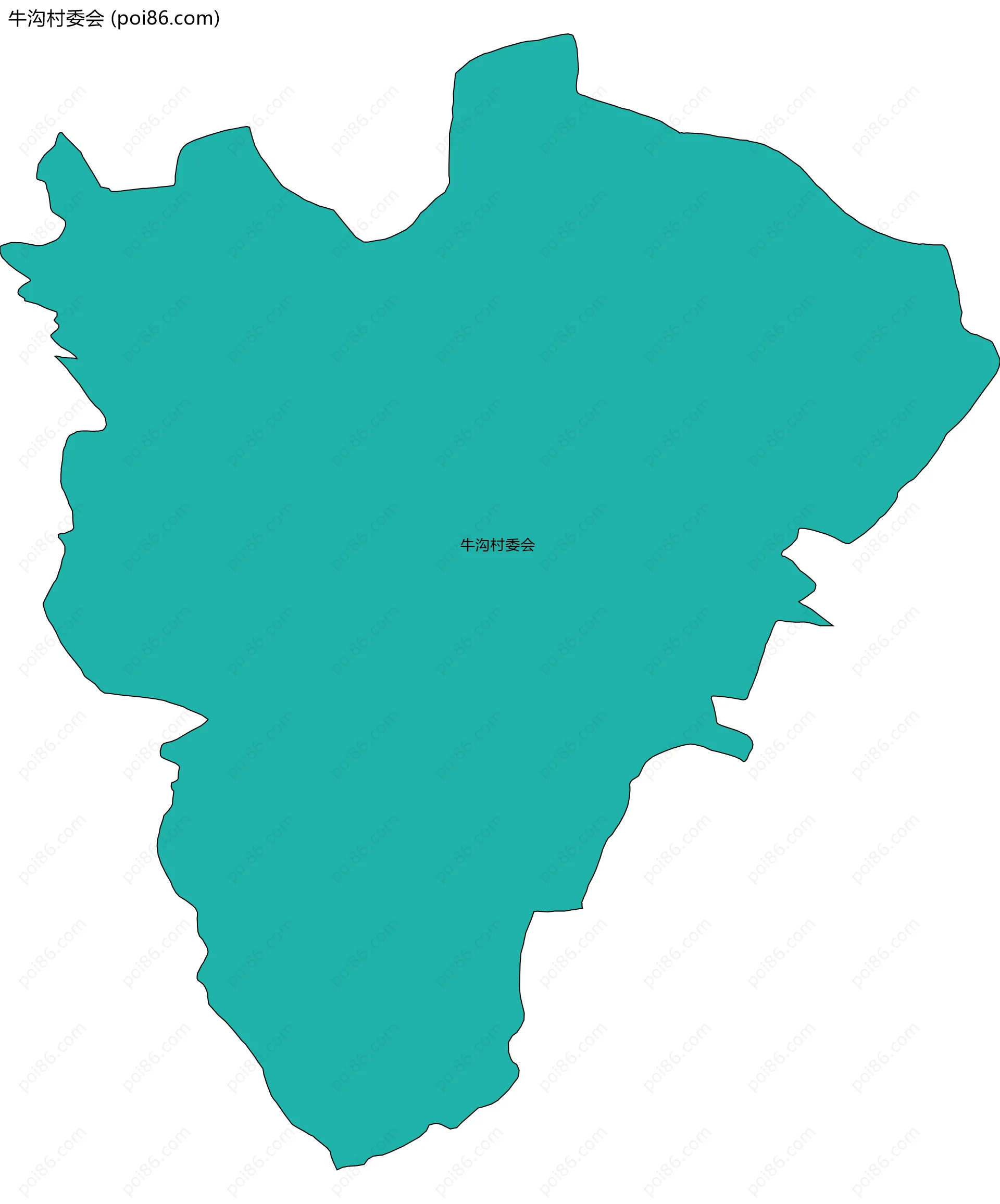 牛沟村委会边界地图