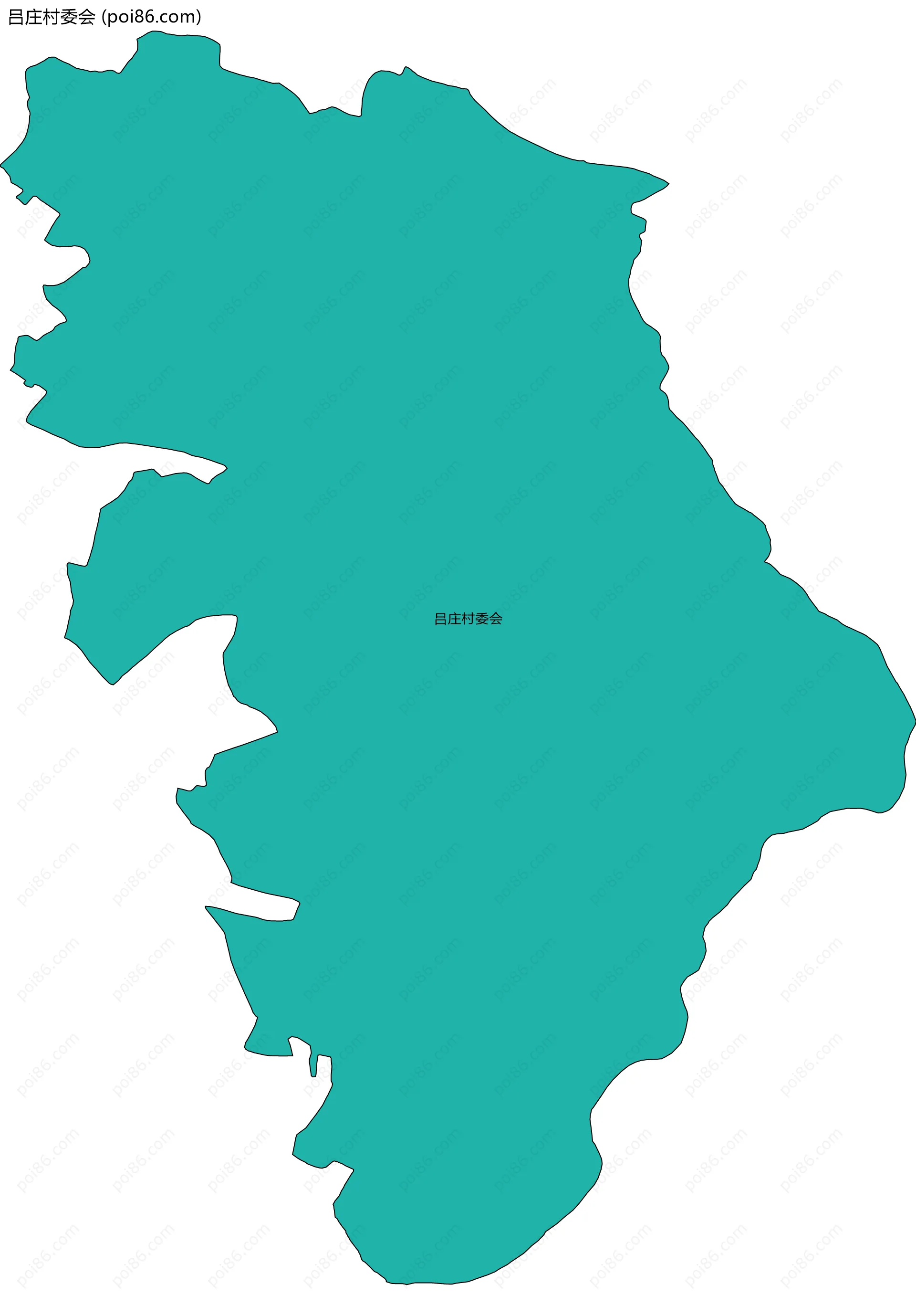 吕庄村委会边界地图