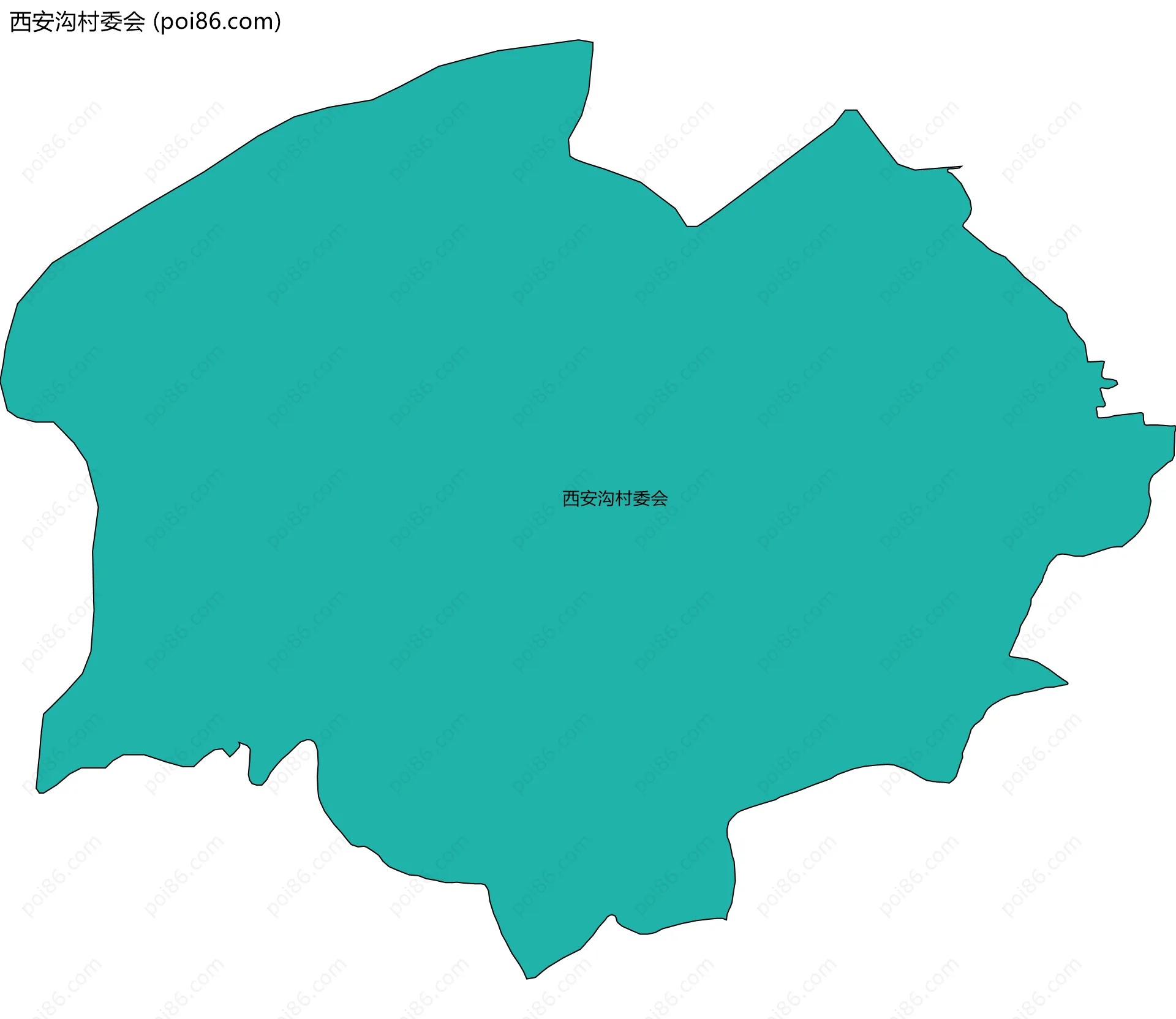 西安沟村委会边界地图