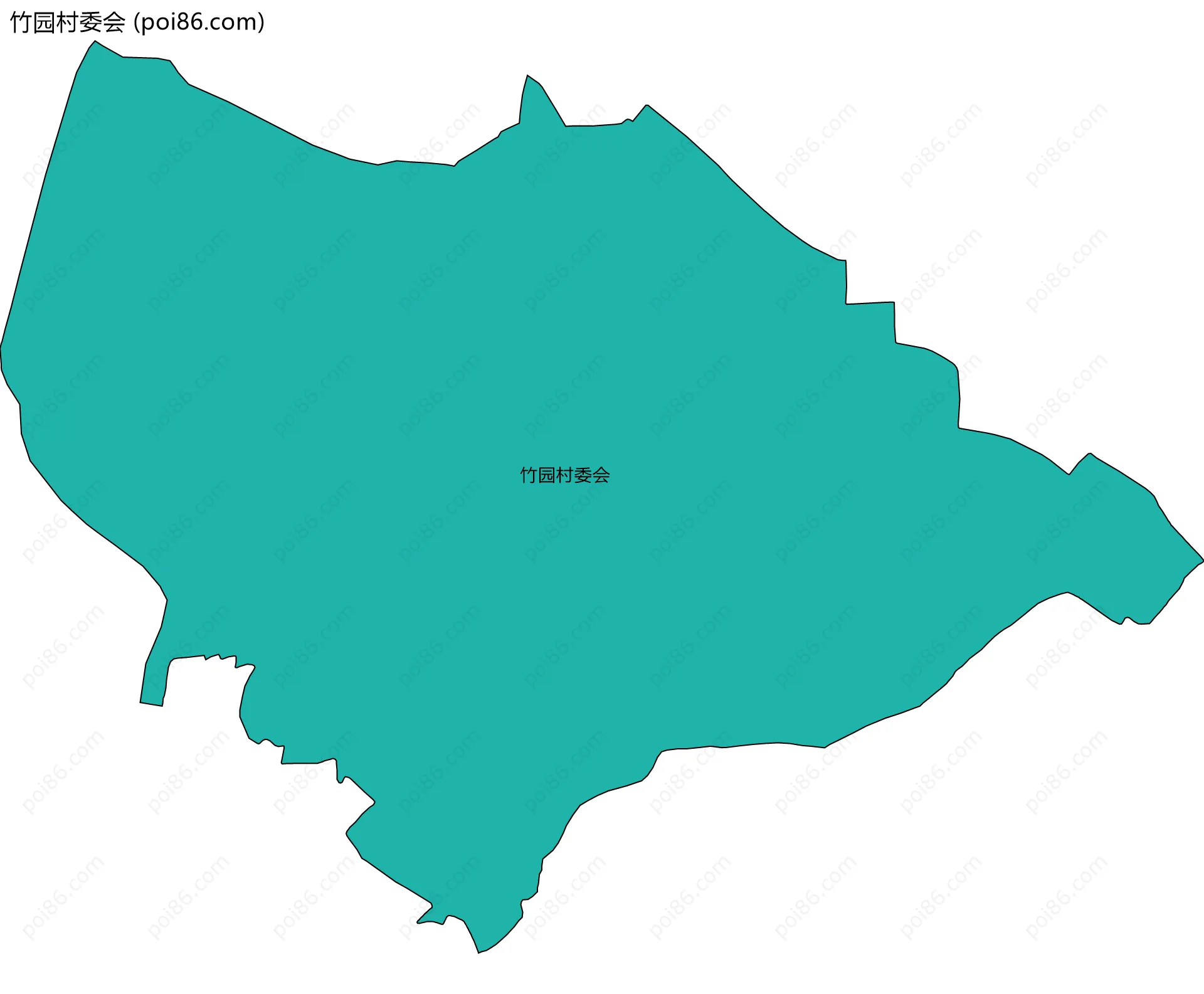 竹园村委会边界地图