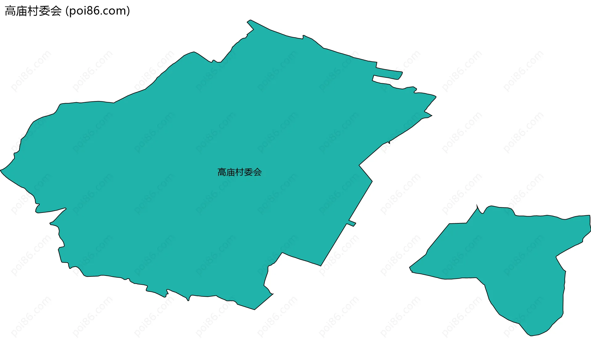 高庙村委会边界地图