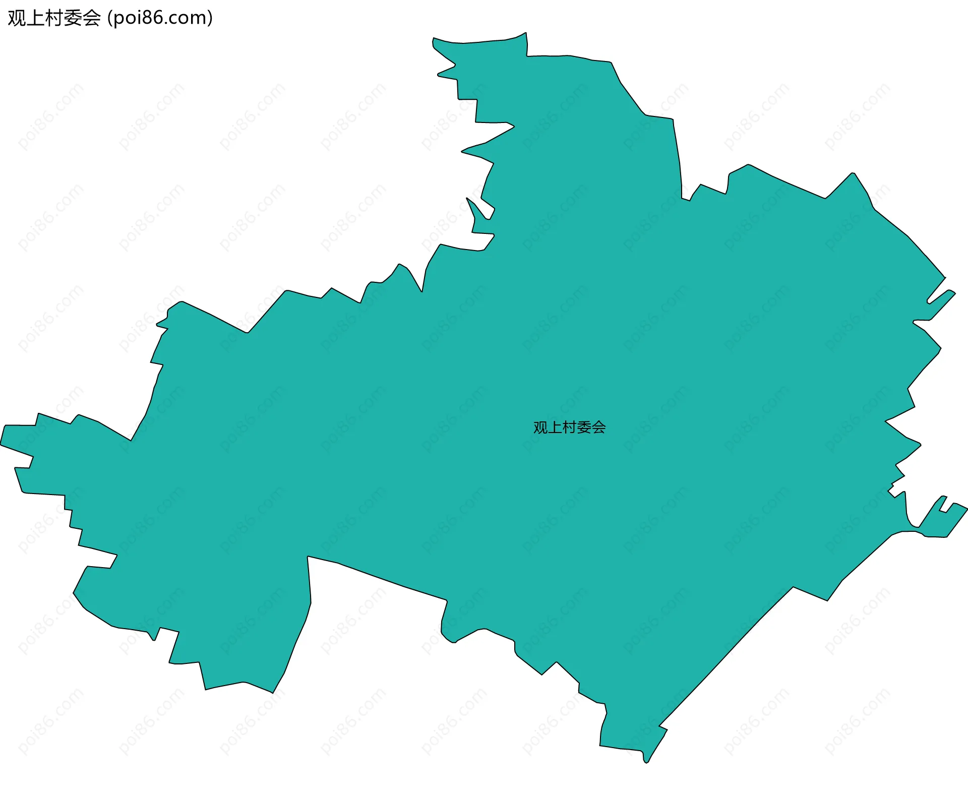 观上村委会边界地图