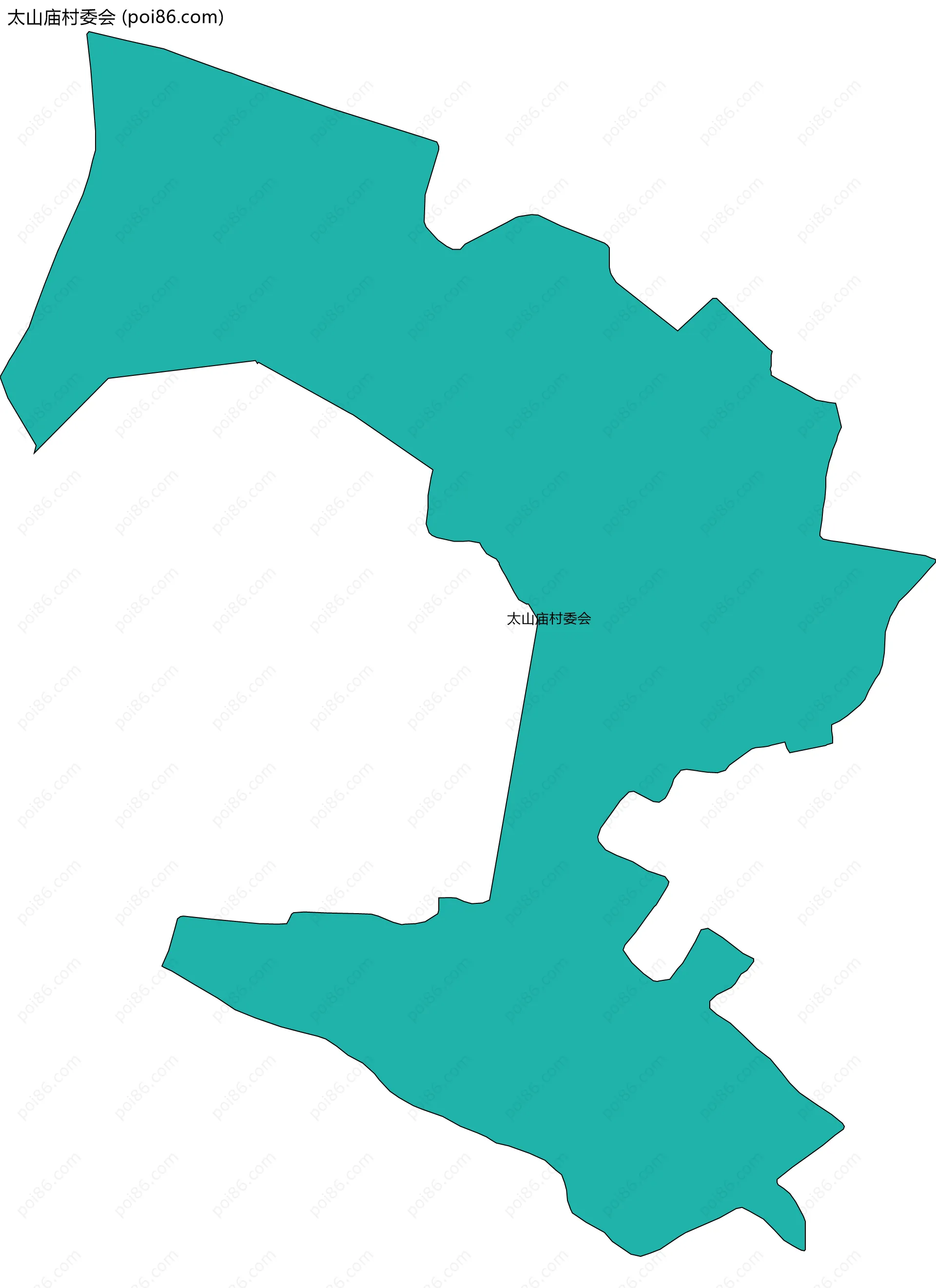 太山庙村委会边界地图
