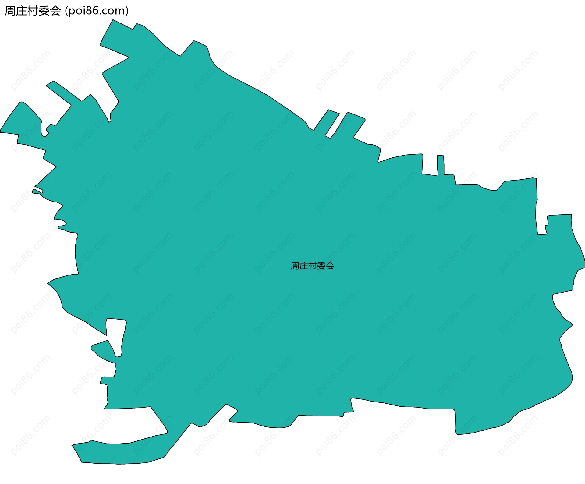 周庄村委会边界地图