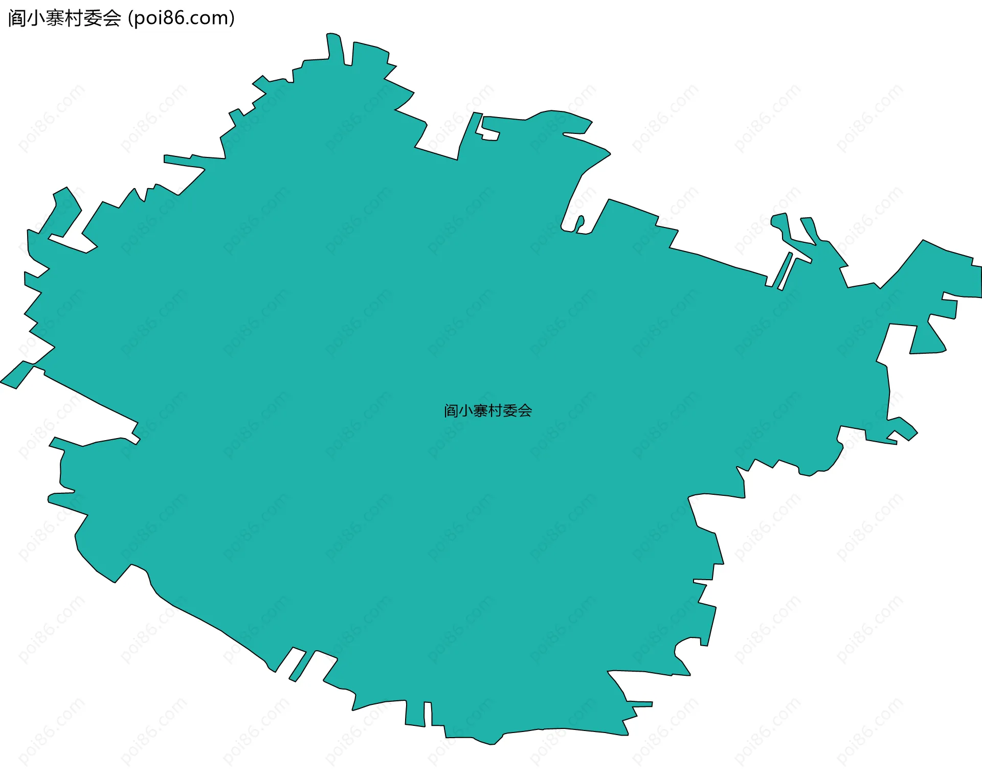 阎小寨村委会边界地图